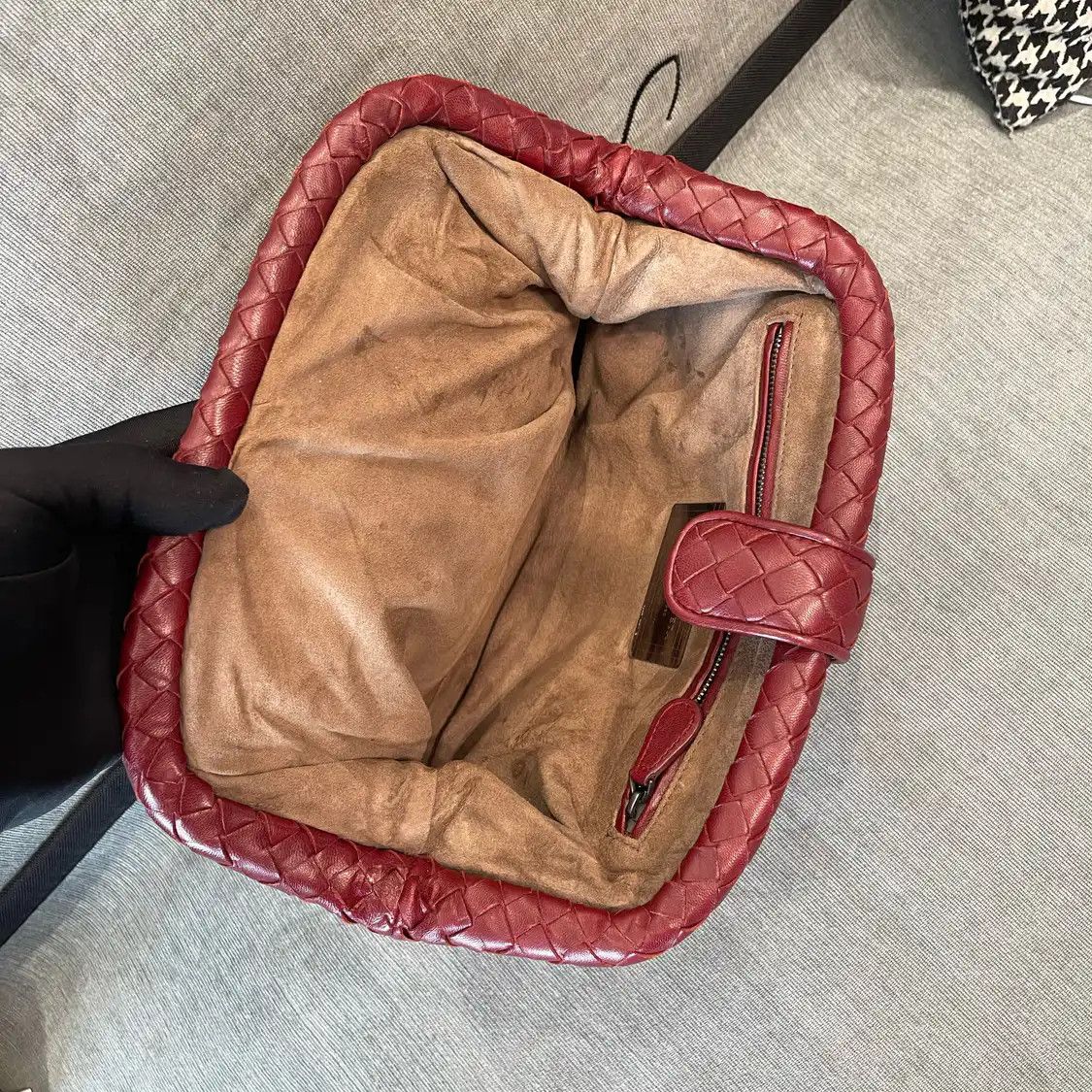 Bottega Veneta BOTTEGA VENETA The Lauren red sheepskin clutch Size ONE SIZE - 6 Thumbnail