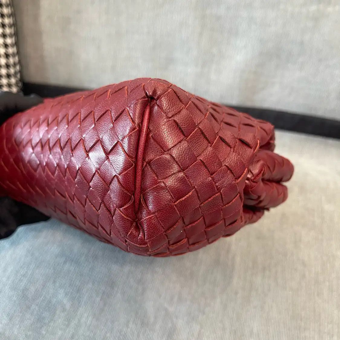 Bottega Veneta BOTTEGA VENETA The Lauren red sheepskin clutch Size ONE SIZE - 2 Thumbnail