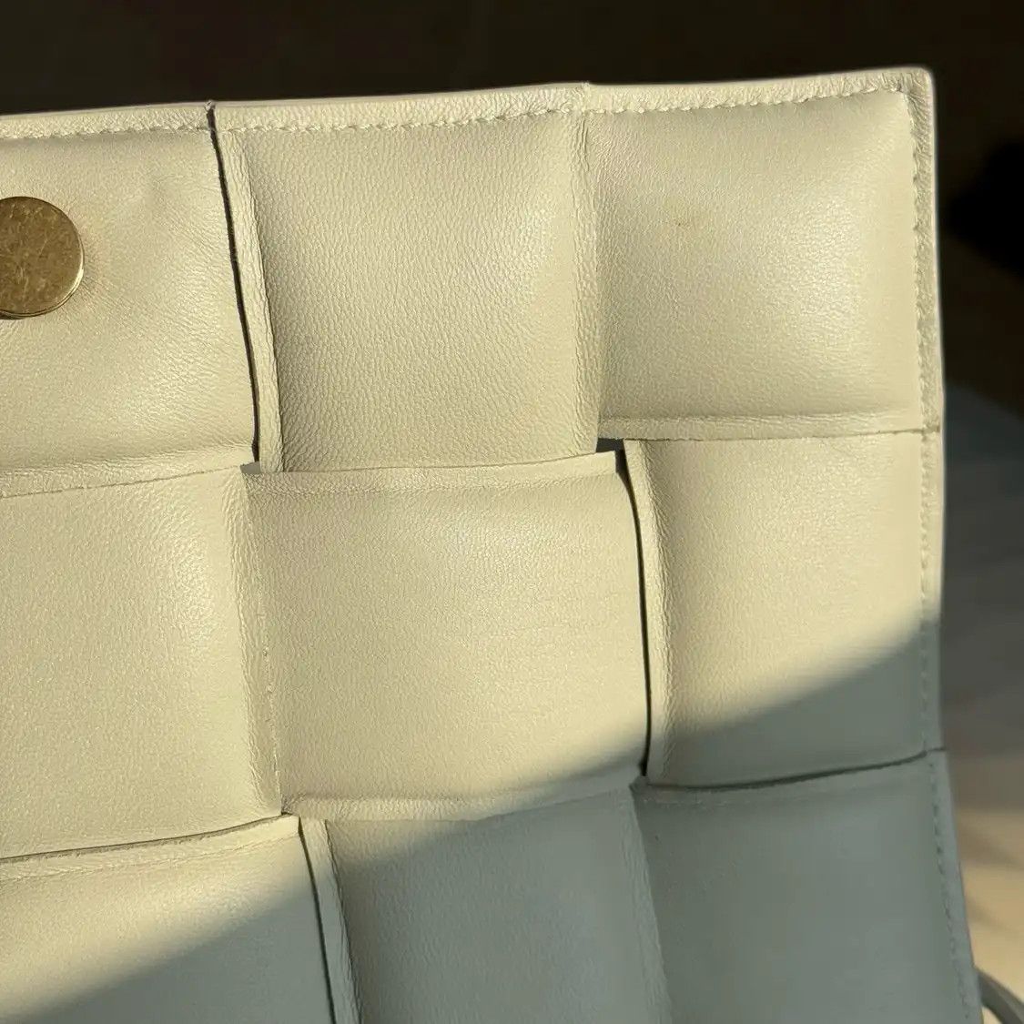 Bottega Veneta BOTTEGA VENETA Cassette white sheepskin woven shoulder bag Size ONE SIZE - 8 Thumbnail