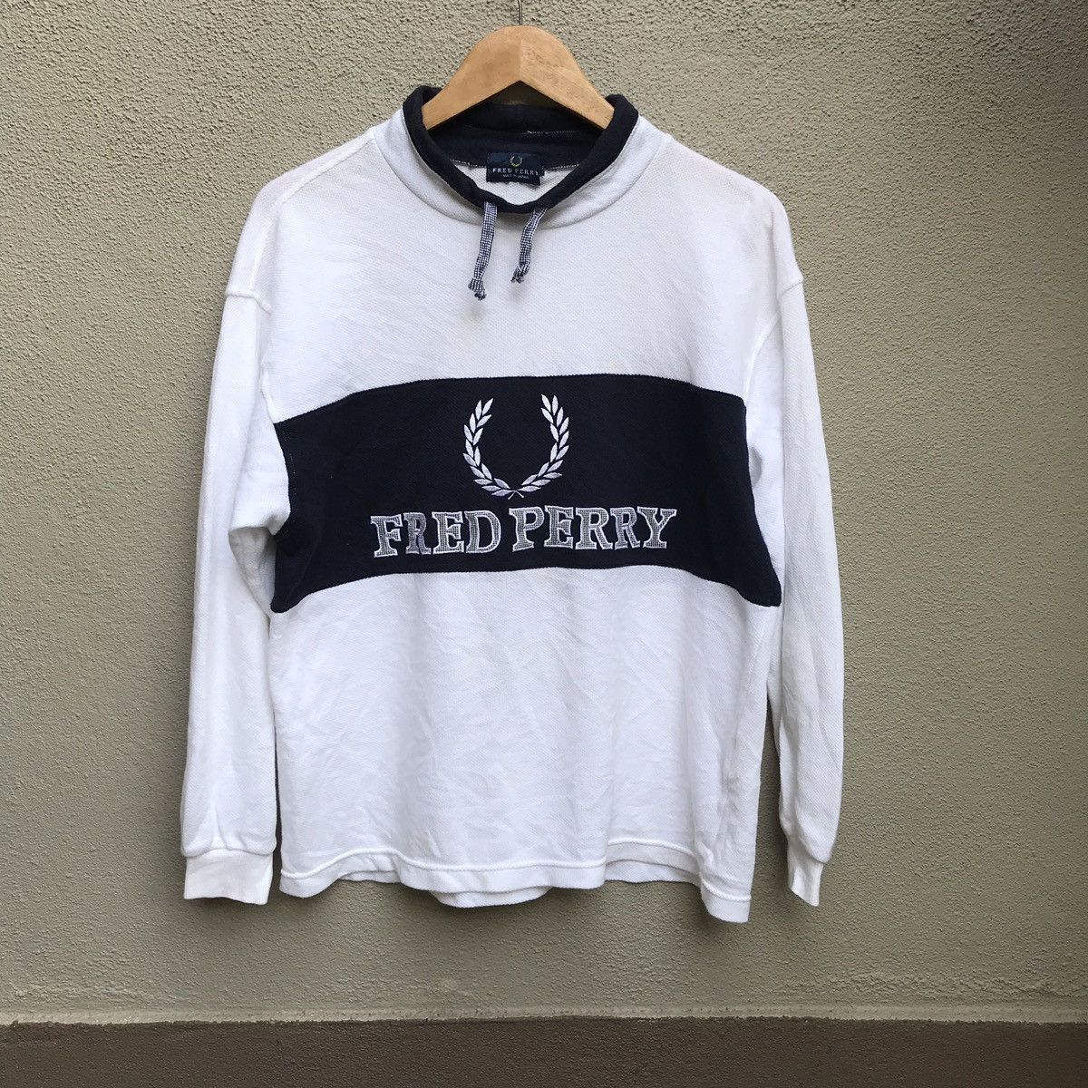Fred Perry × Vintage Vintage 90s FRED PERRY Biglogo embroidered longsleeves Size US M / EU 48-50 / 2 - 1 Thumbnail