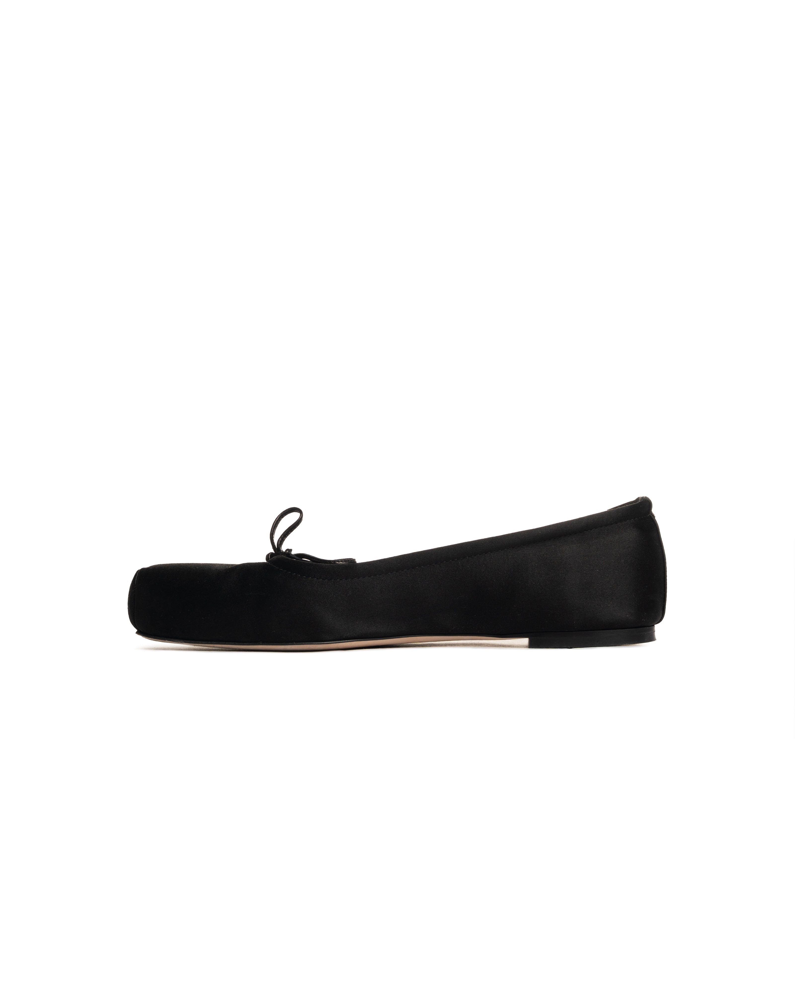 Gabriella Satin Black Flats, Women's (Size 8) — image 2 of 6