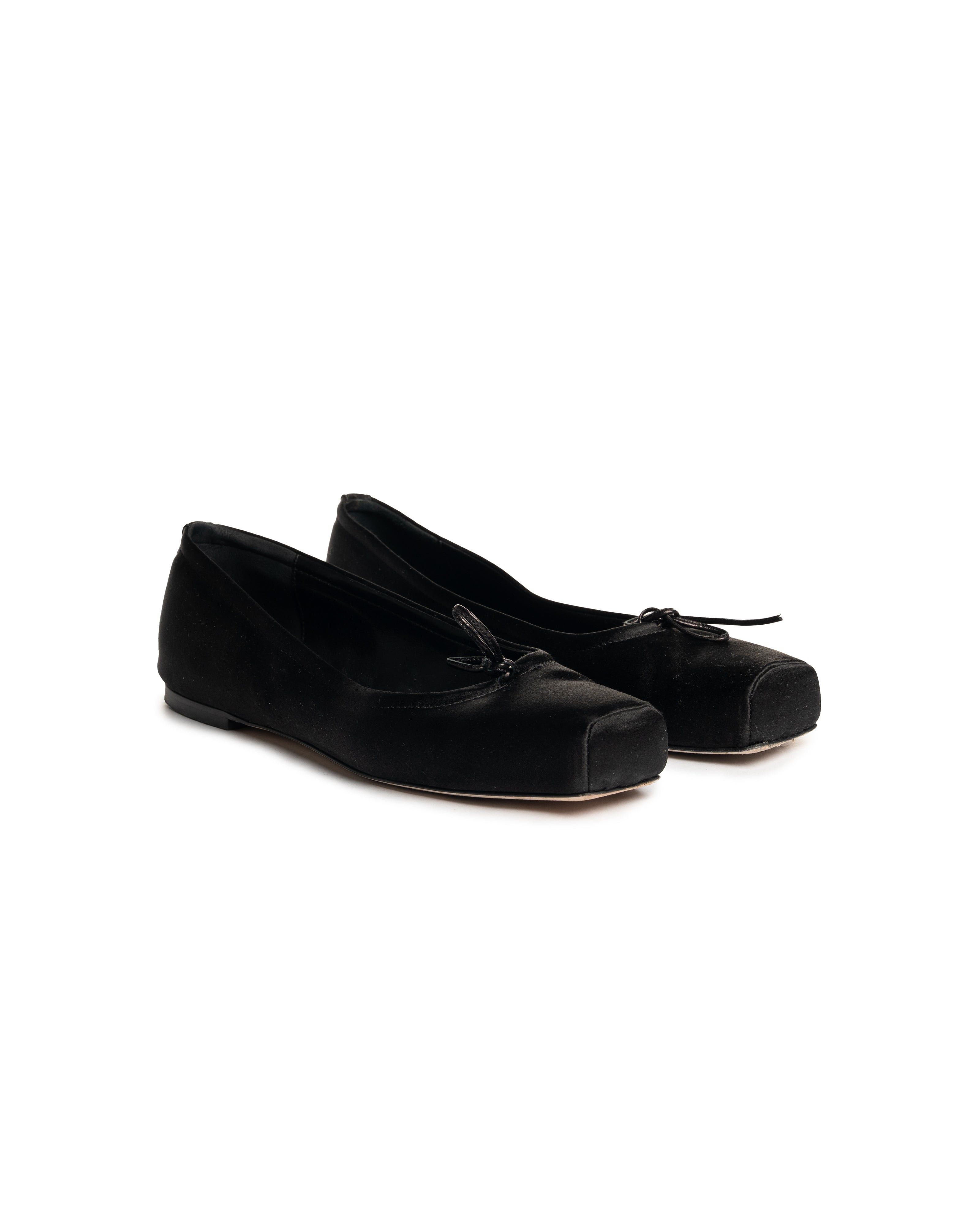 Gabriella Satin Black Flats, Women's (Size 8) — image 6 of 6