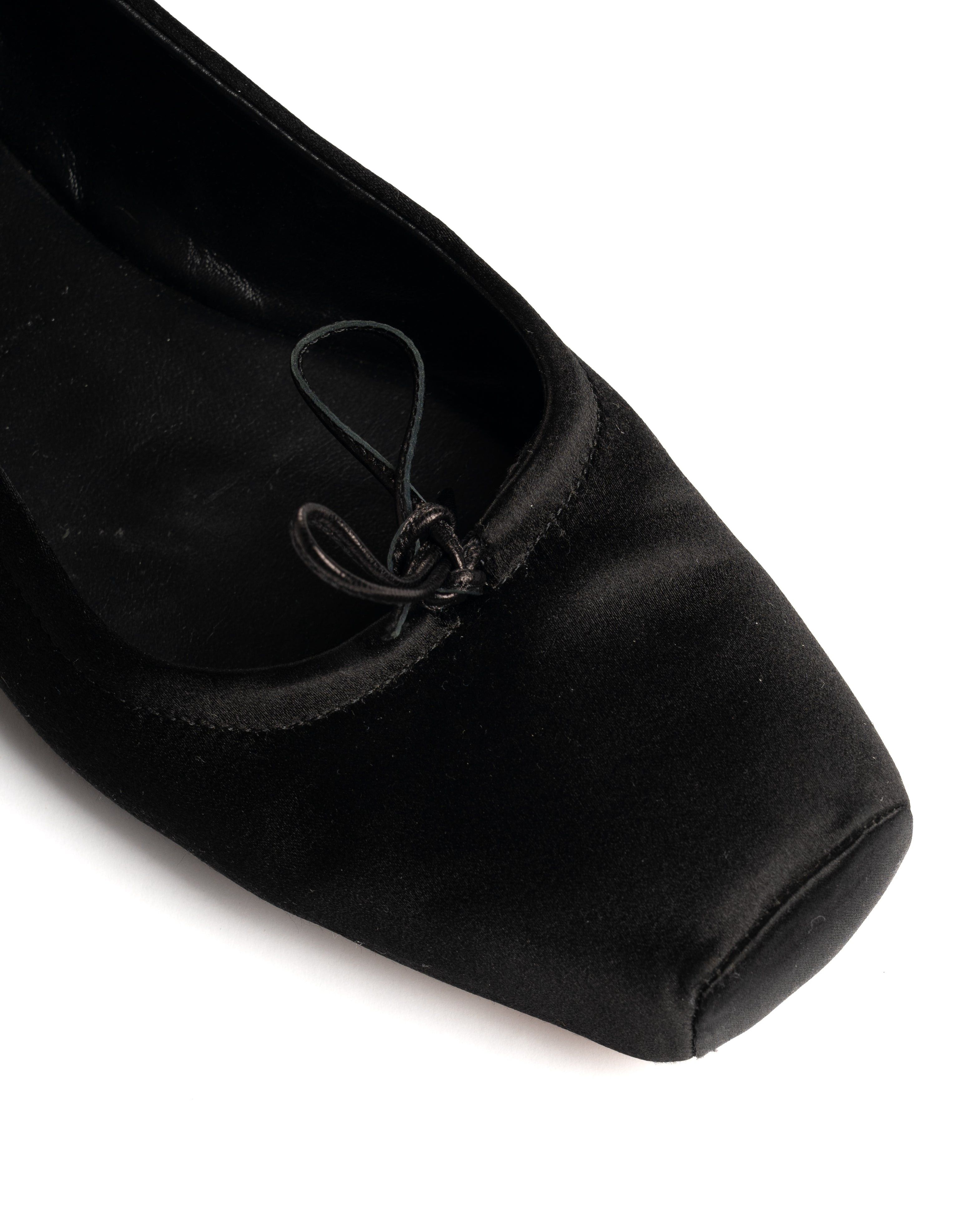 Gabriella Satin Black Flats, Women's (Size 8) — image 3 of 6