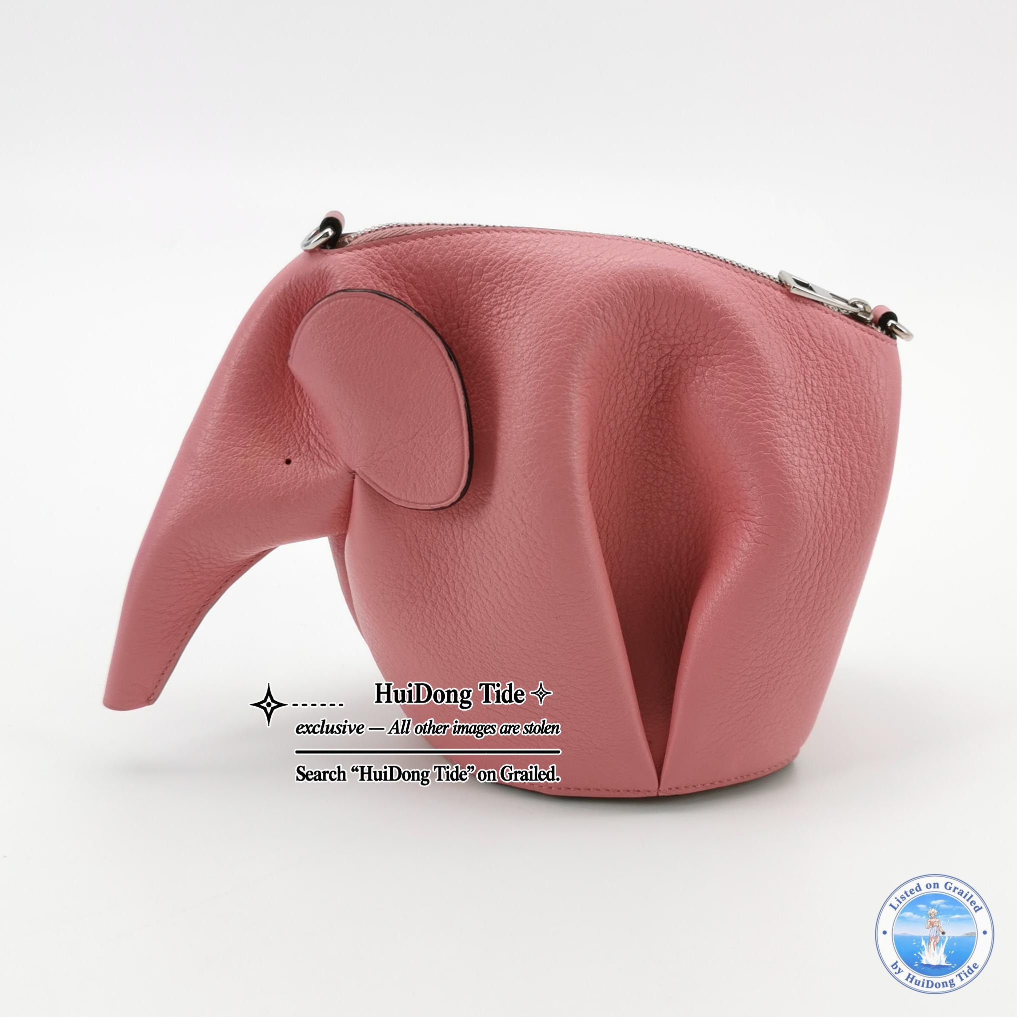 Loewe Loewe Elephant Mini Pink Leather Crossbody Bag Size ONE SIZE - 2 Thumbnail