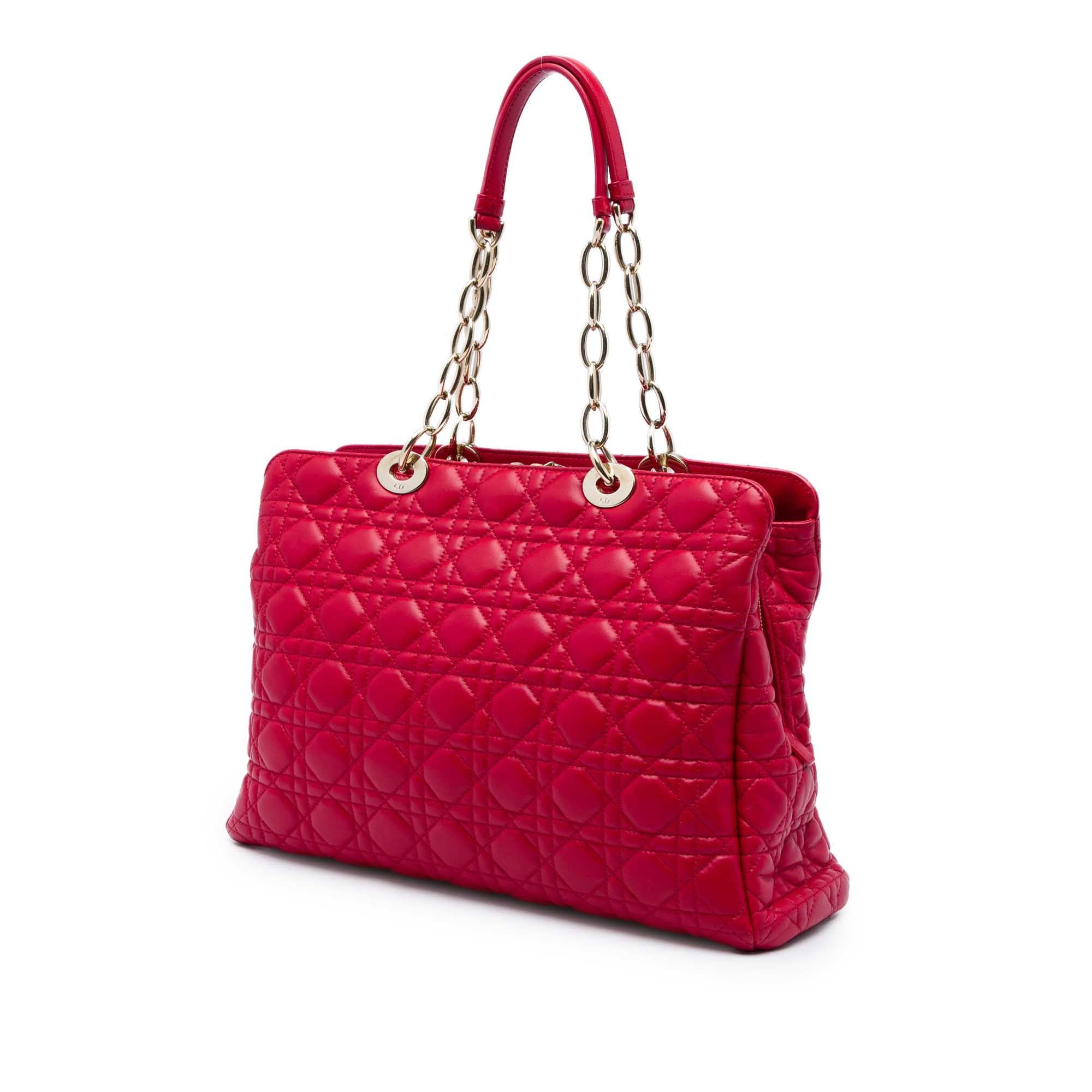 Dior Lambskin Cannage Soft Zipped Lady Dior Shopping Tote Size ONE SIZE - 2 Thumbnail