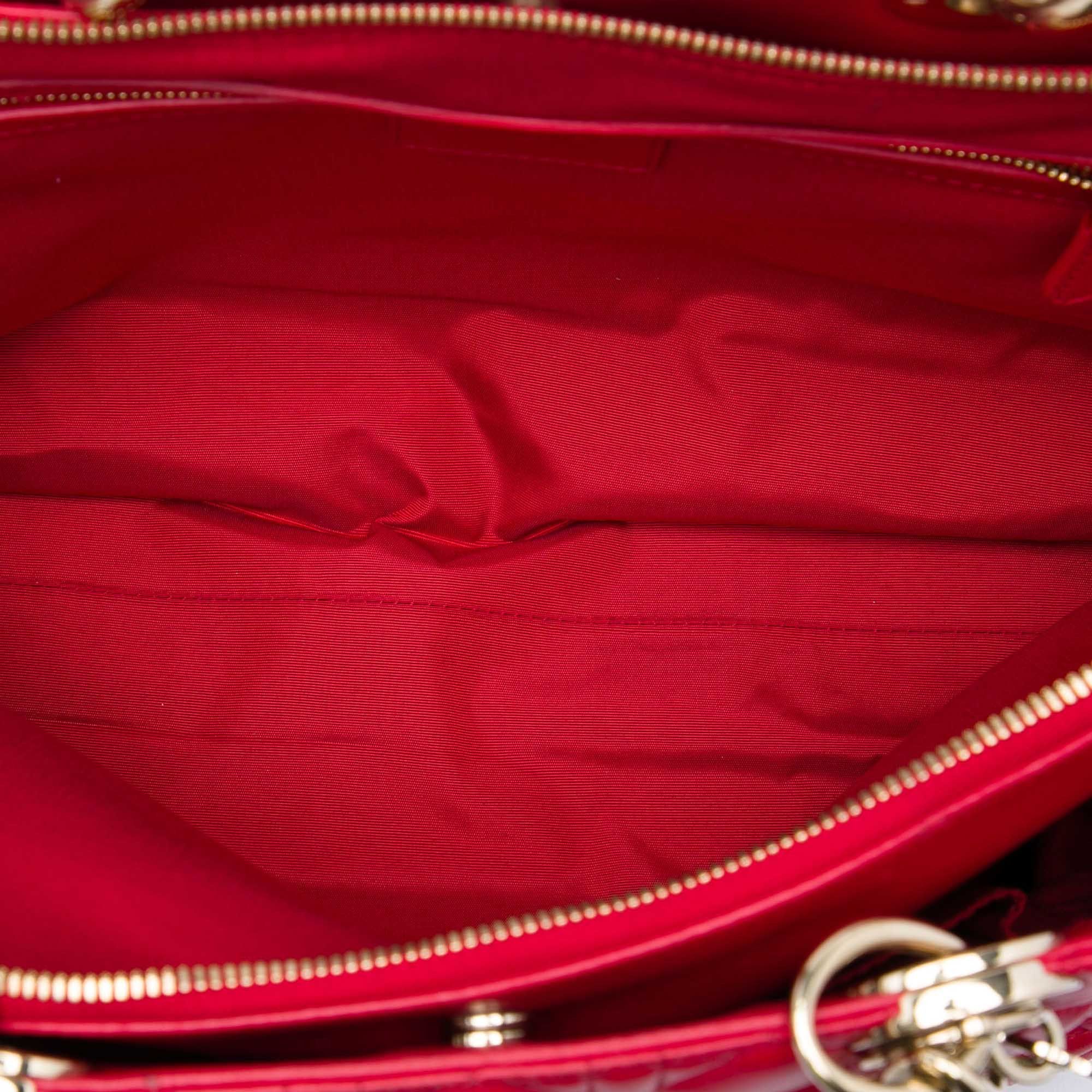 Dior Lambskin Cannage Soft Zipped Lady Dior Shopping Tote Size ONE SIZE - 4 Thumbnail