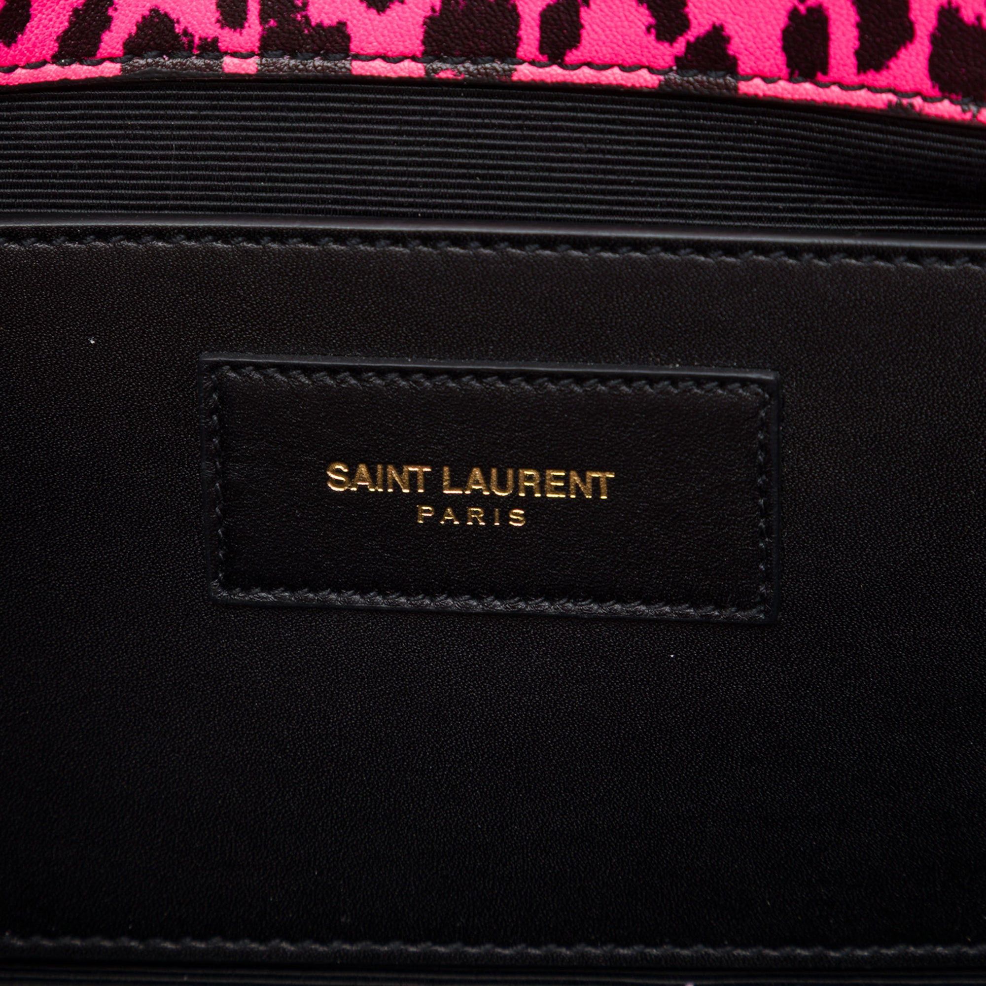 Saint Laurent Paris Leopard Print Monogram Cassandre Clutch Size ONE SIZE - 5 Thumbnail