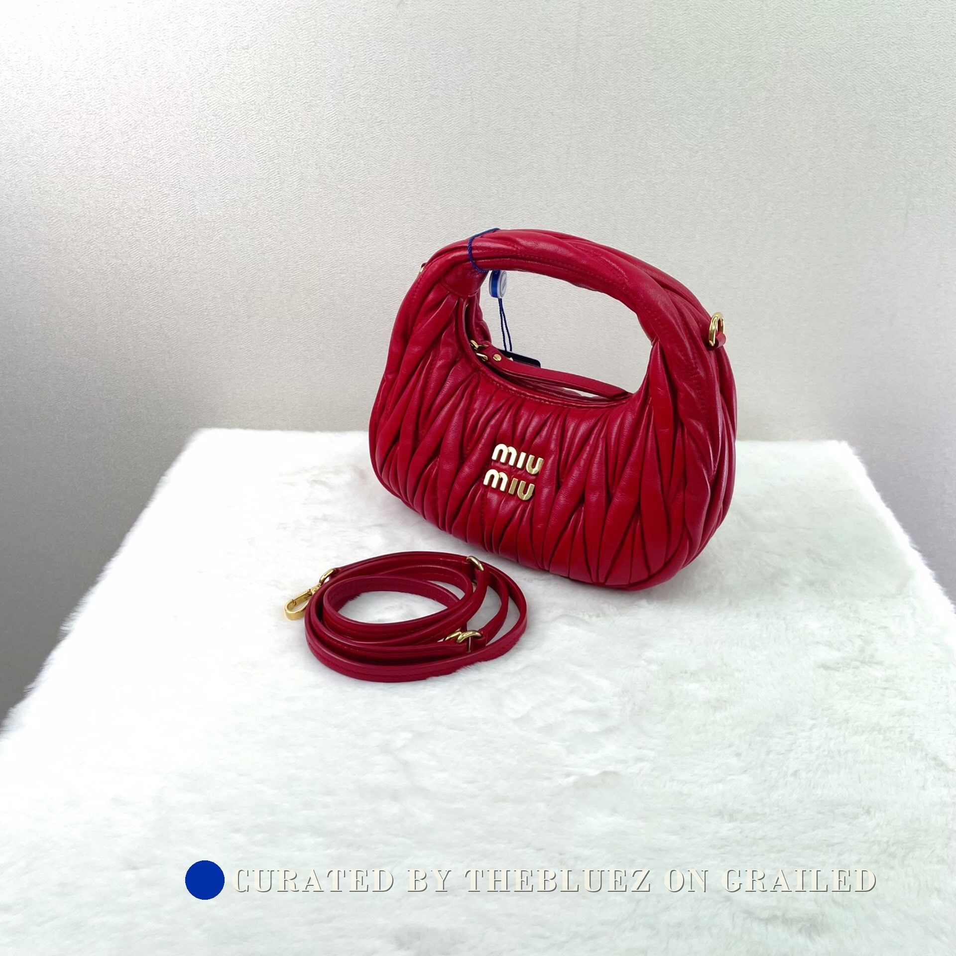 Miu Miu Miu Miu Wander Red Hobo Bag Size ONE SIZE - 6 Thumbnail