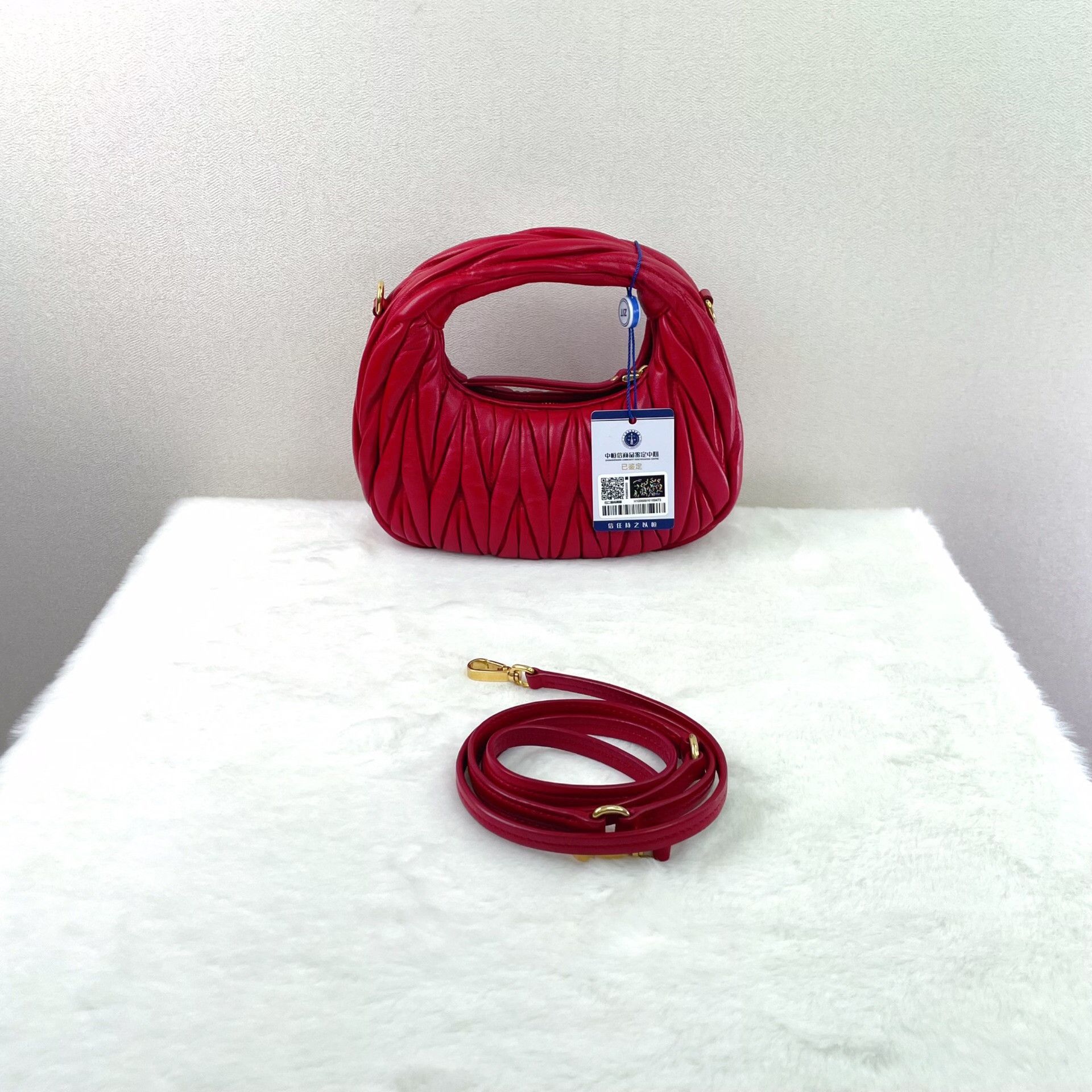 Miu Miu Miu Miu Wander Red Hobo Bag Size ONE SIZE - 2 Thumbnail