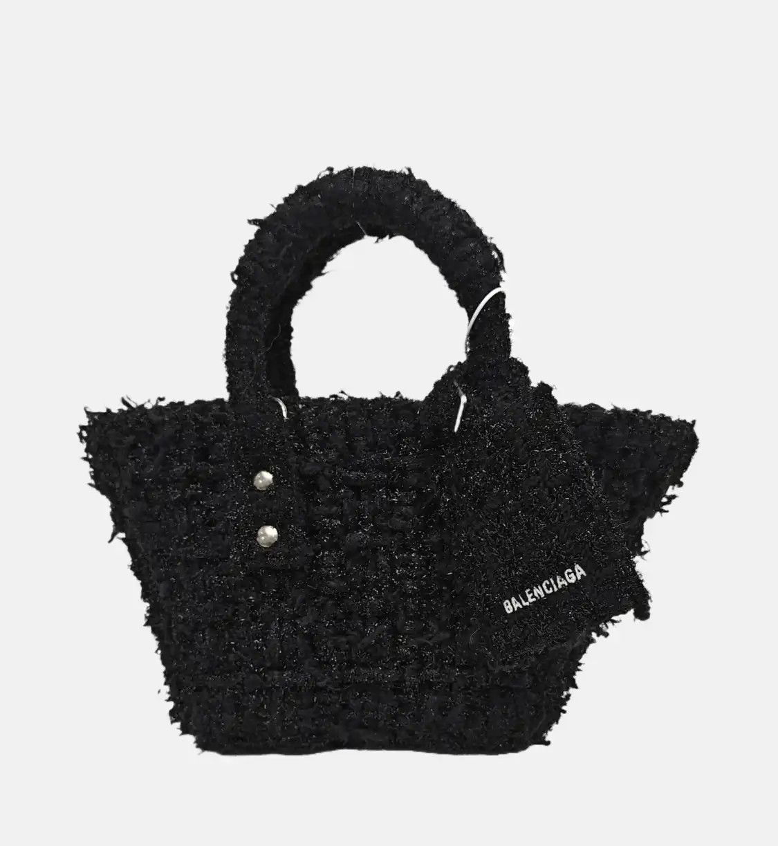 Balenciaga BALENCIAGA Bistro black fabric handbag silver hardware Size ONE SIZE - 8 Thumbnail