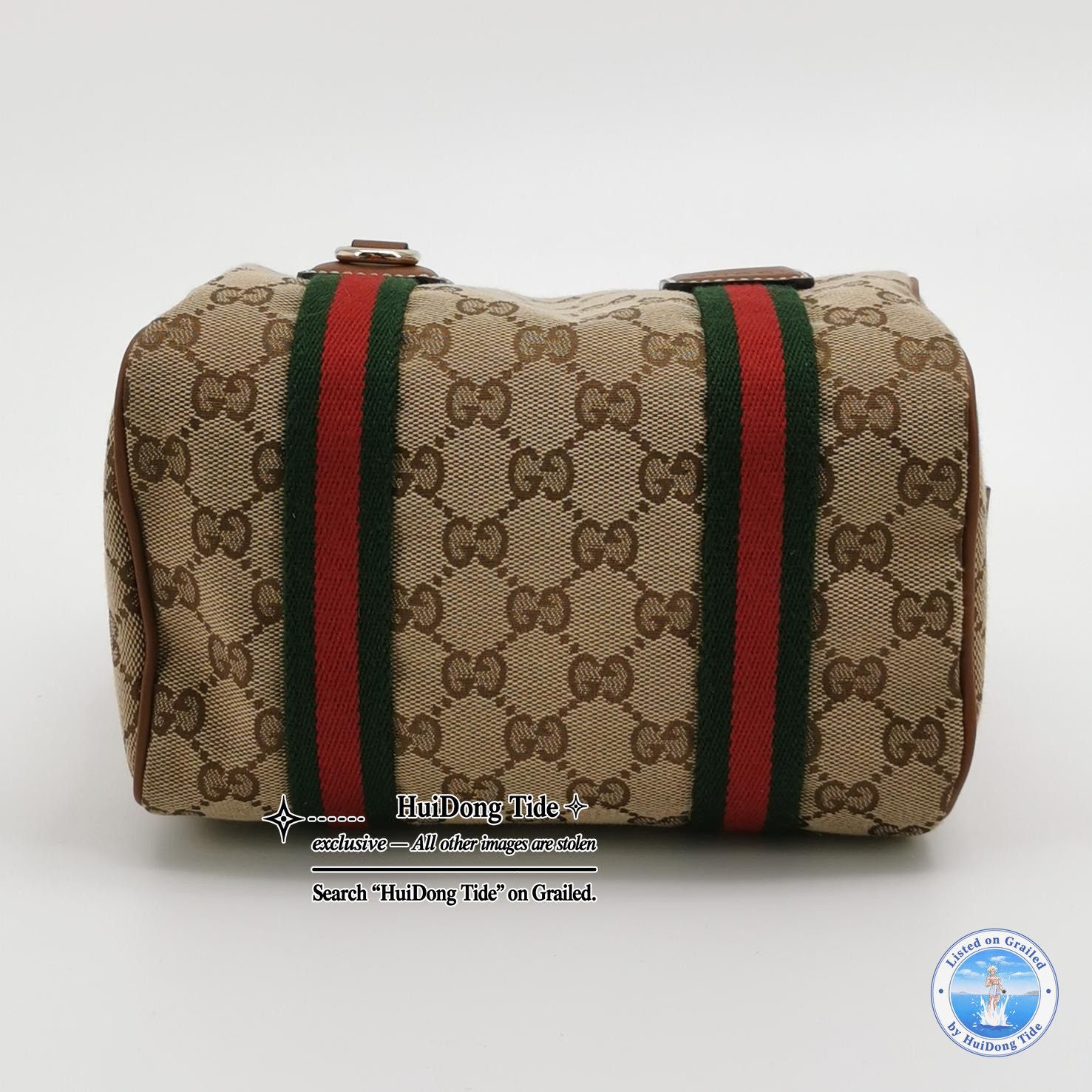 Gucci Gucci Monogram Canvas Web Stripe Handle Bag Size ONE SIZE - 6 Thumbnail