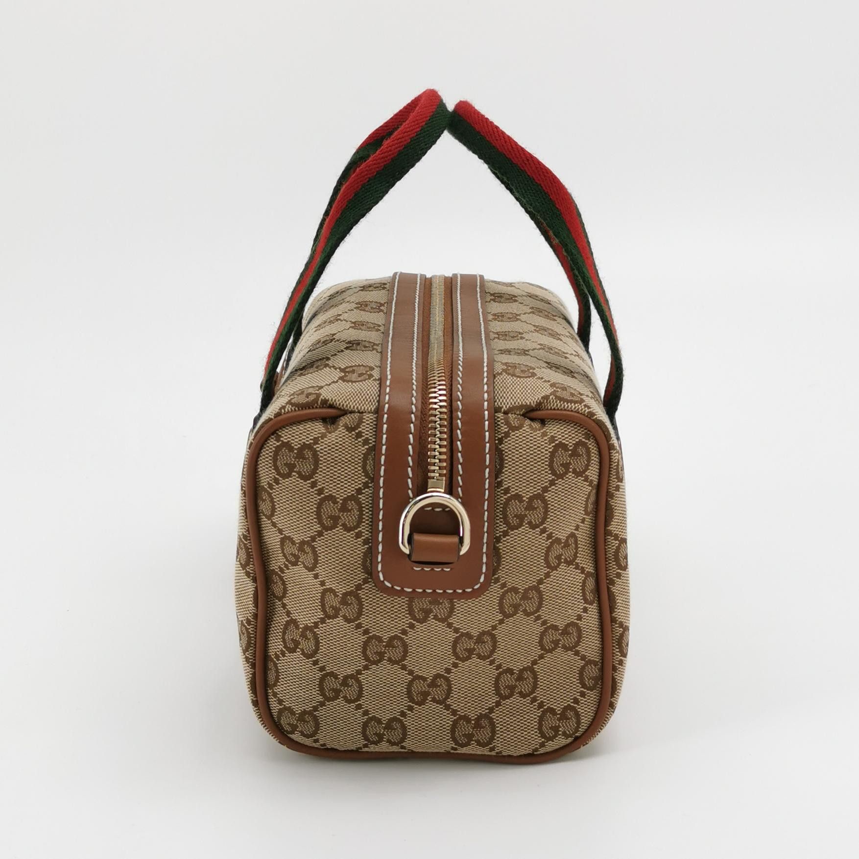 Gucci Gucci Monogram Canvas Web Stripe Handle Bag Size ONE SIZE - 3 Thumbnail