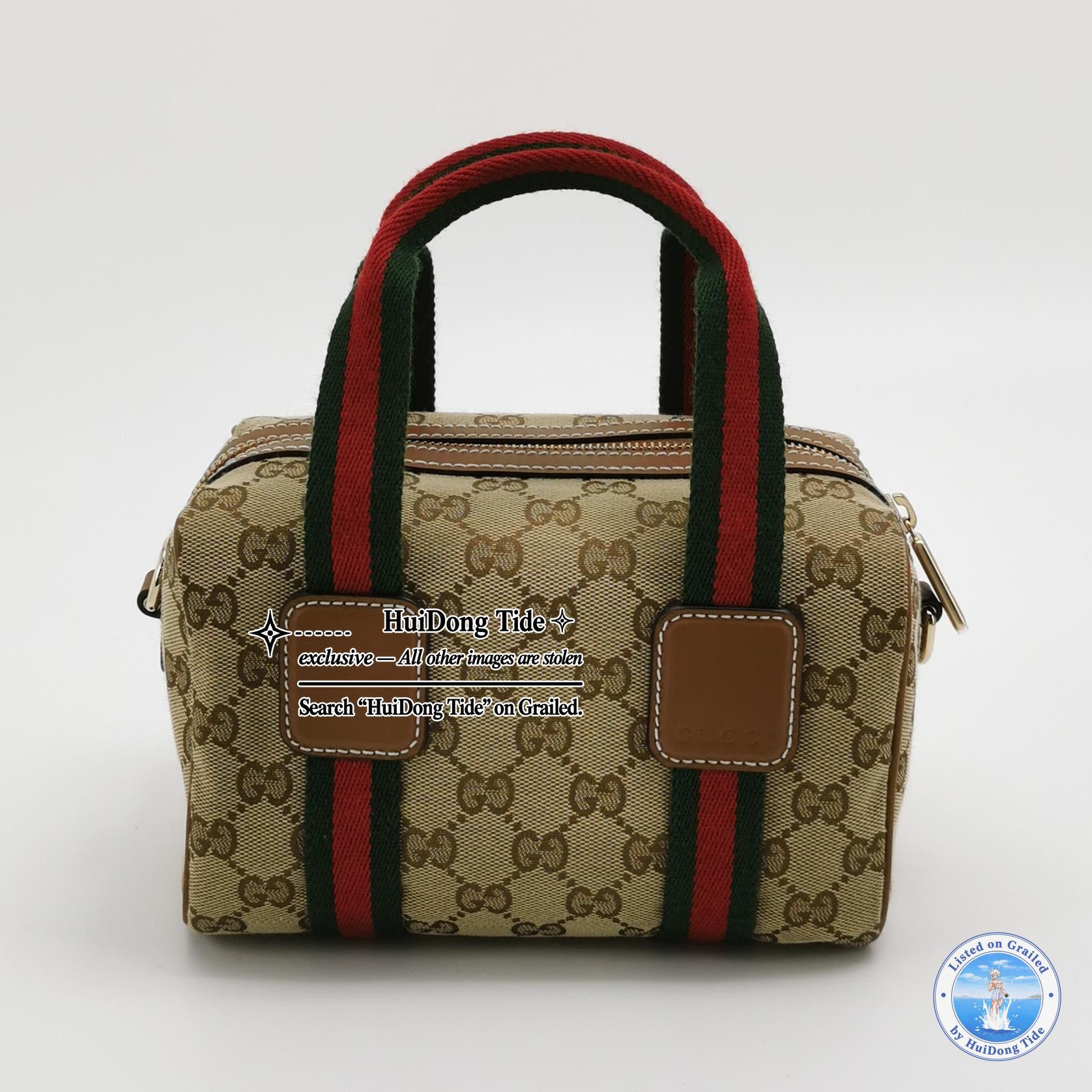 Gucci Gucci Monogram Canvas Web Stripe Handle Bag Size ONE SIZE - 5 Thumbnail