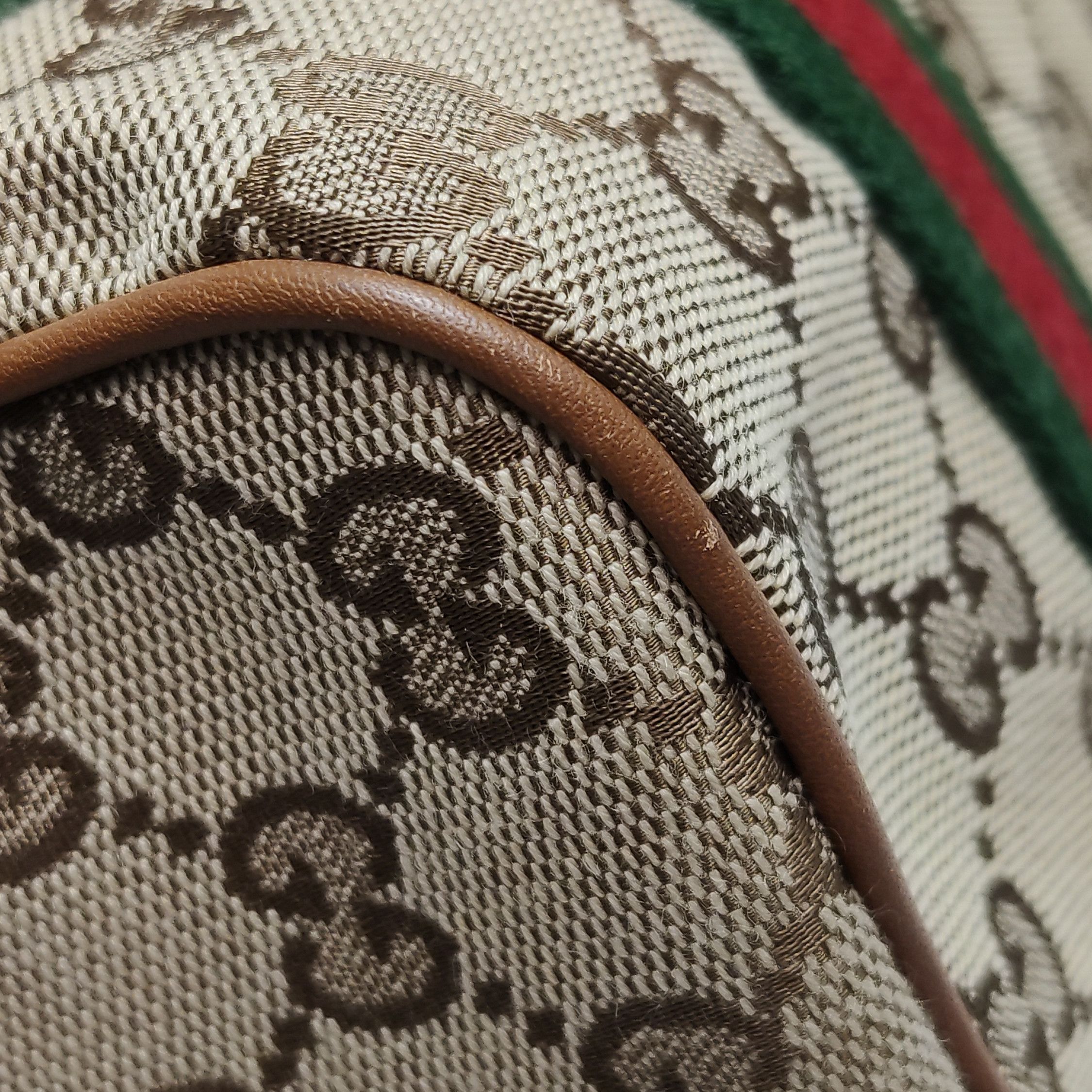 Gucci Gucci Monogram Canvas Web Stripe Handle Bag Size ONE SIZE - 15 Thumbnail