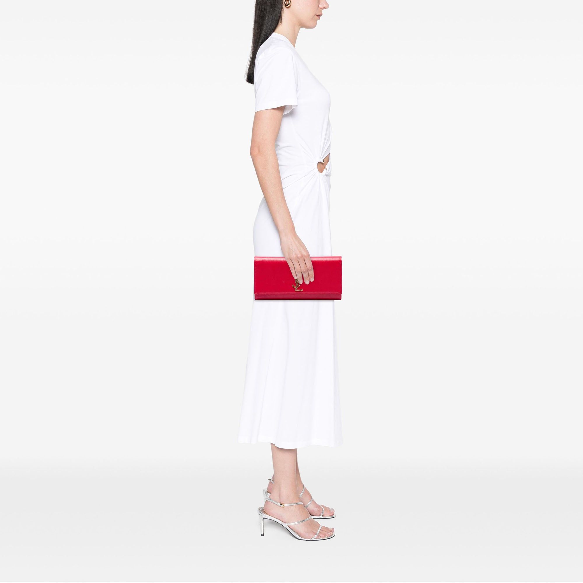 Saint Laurent Paris Grain de Poudre Monogram Cassandre Clutch Size ONE SIZE - 6 Thumbnail