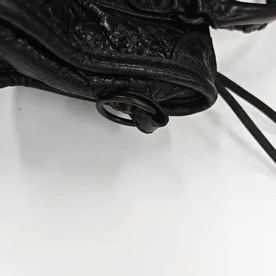Balenciaga BALENCIAGA Le City Nano black sheepskin stud fringe Motorcycle shoulder bag hand Size ONE SIZE - 13 Thumbnail