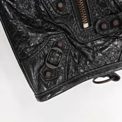 Balenciaga BALENCIAGA Le City Nano black sheepskin stud fringe Motorcycle shoulder bag hand Size ONE SIZE - 10 Thumbnail