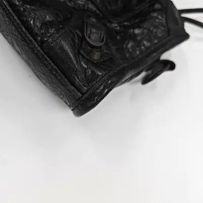 Balenciaga BALENCIAGA Le City Nano black sheepskin stud fringe Motorcycle shoulder bag hand Size ONE SIZE - 15 Thumbnail