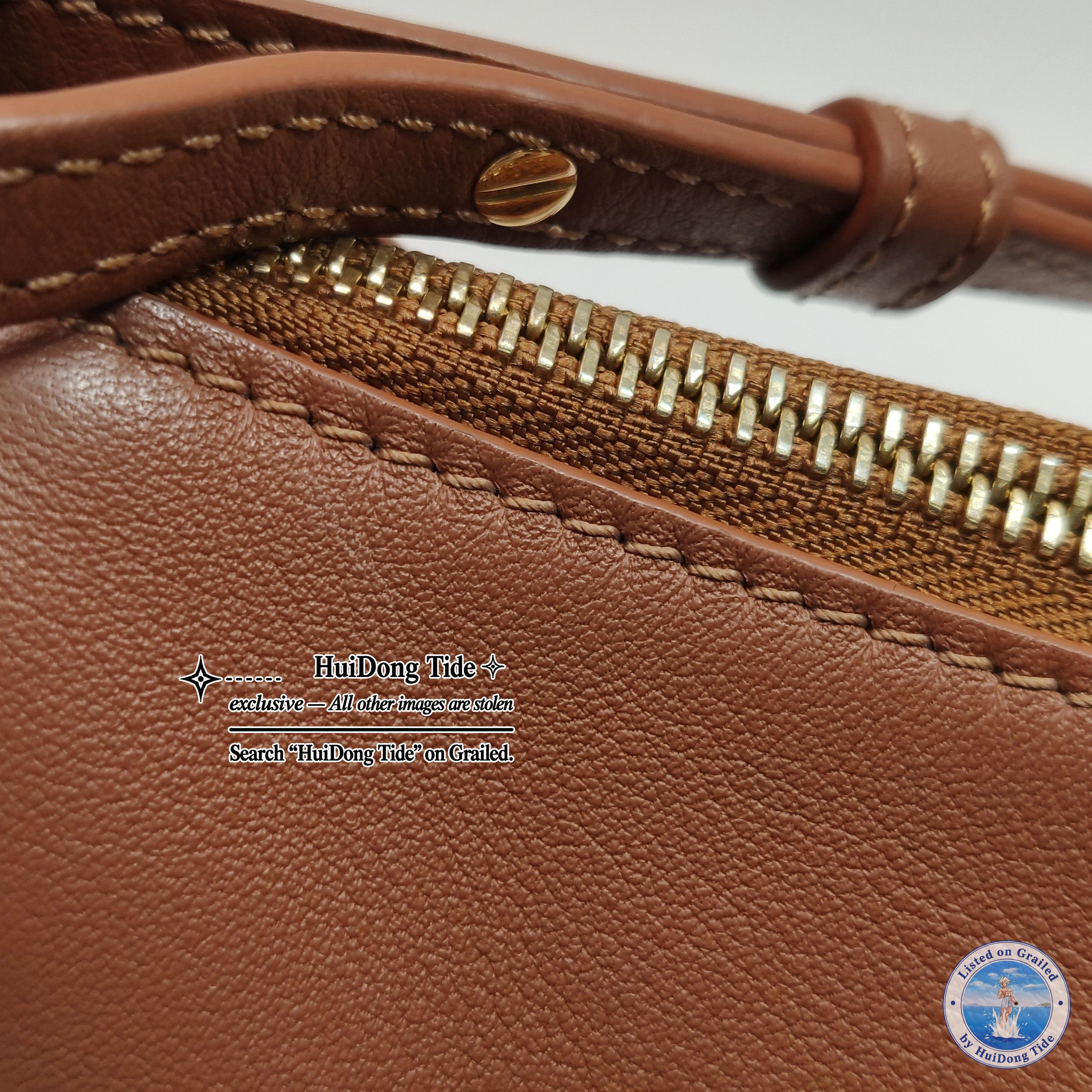 Loewe Loewe Mini Hammock Leather Bag Brown Size One Size Size ONE SIZE - 11 Thumbnail
