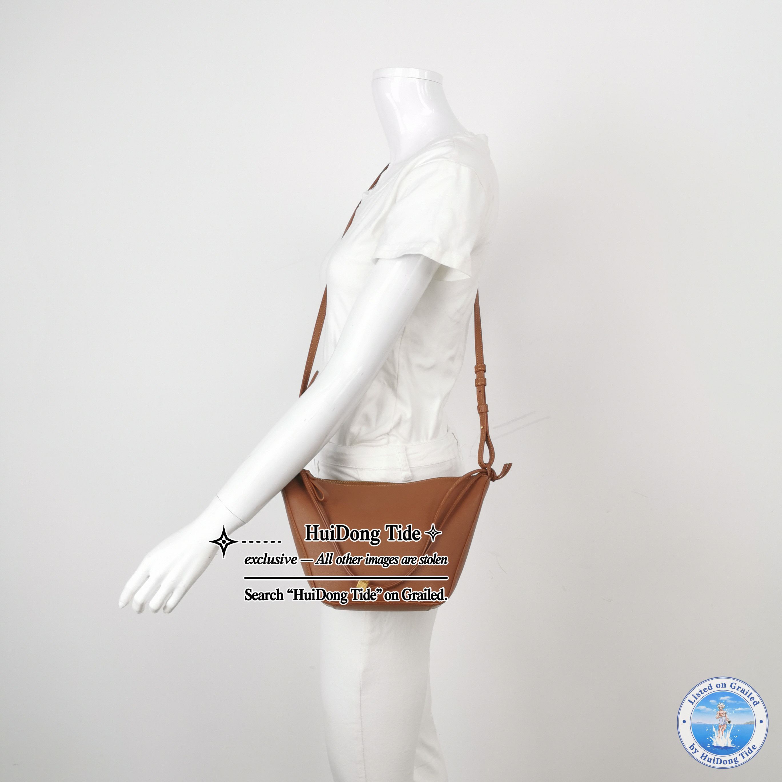 Loewe Loewe Mini Hammock Leather Bag Brown Size One Size Size ONE SIZE - 2 Thumbnail