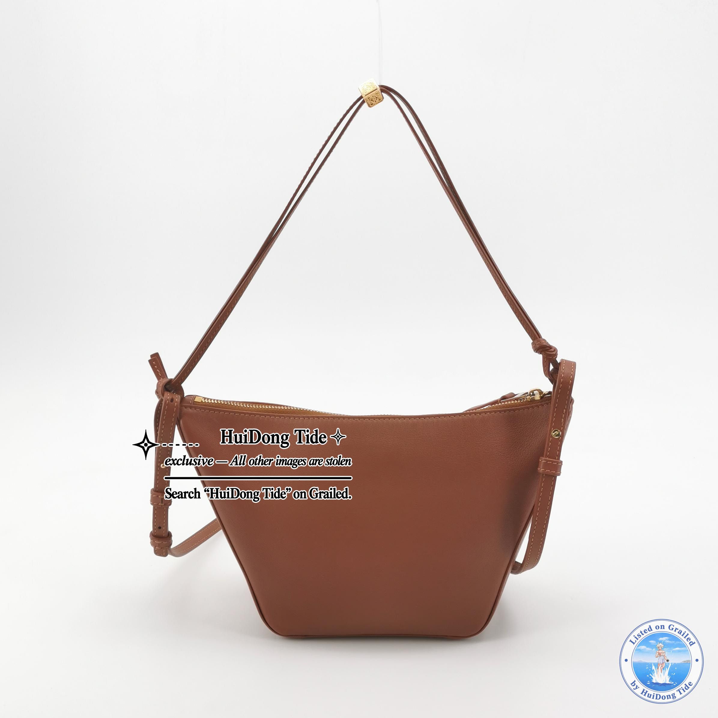 Loewe Loewe Mini Hammock Leather Bag Brown Size One Size Size ONE SIZE - 4 Thumbnail