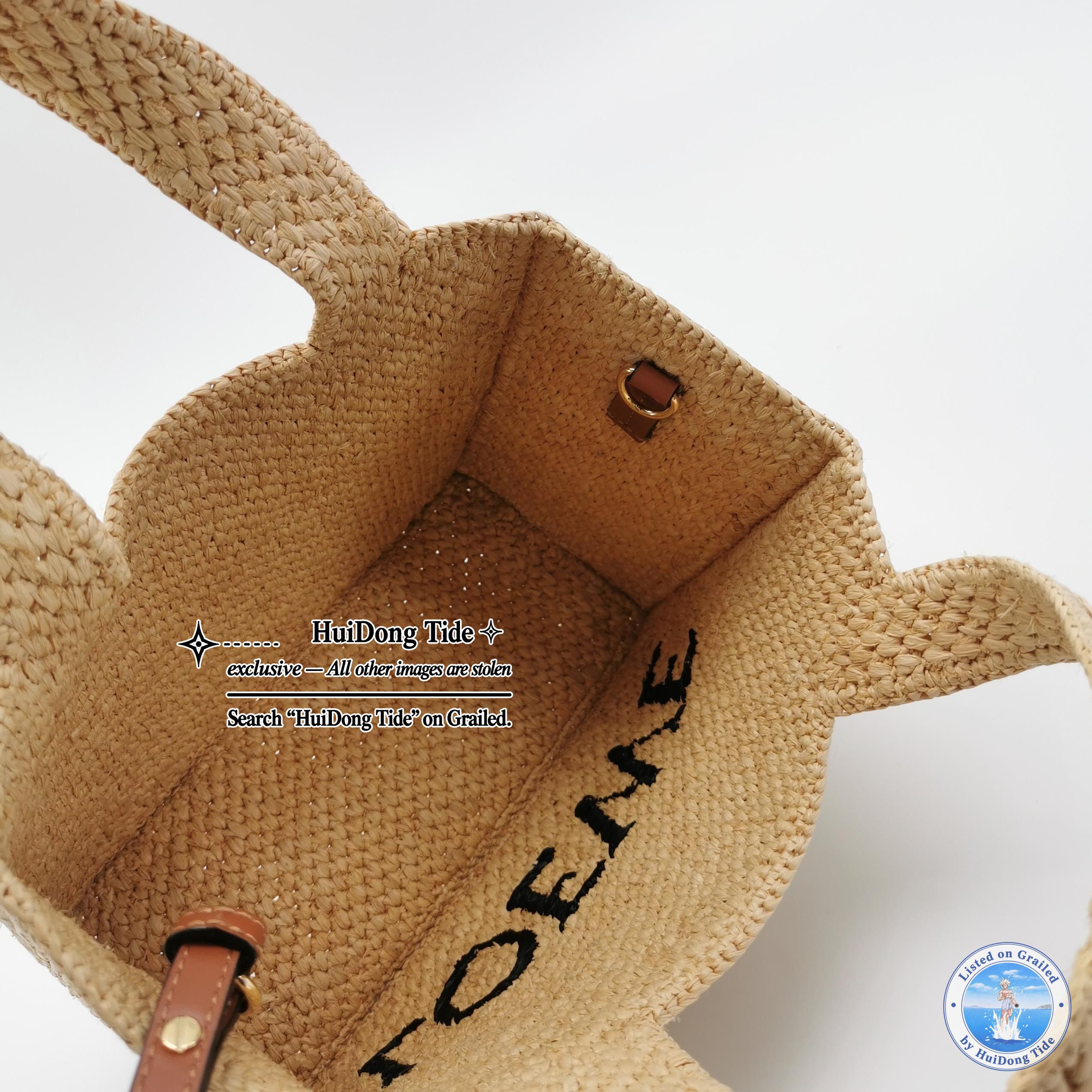 Loewe Loewe Raffia Logo Tote Bag ONE SIZE Size ONE SIZE - 7 Thumbnail