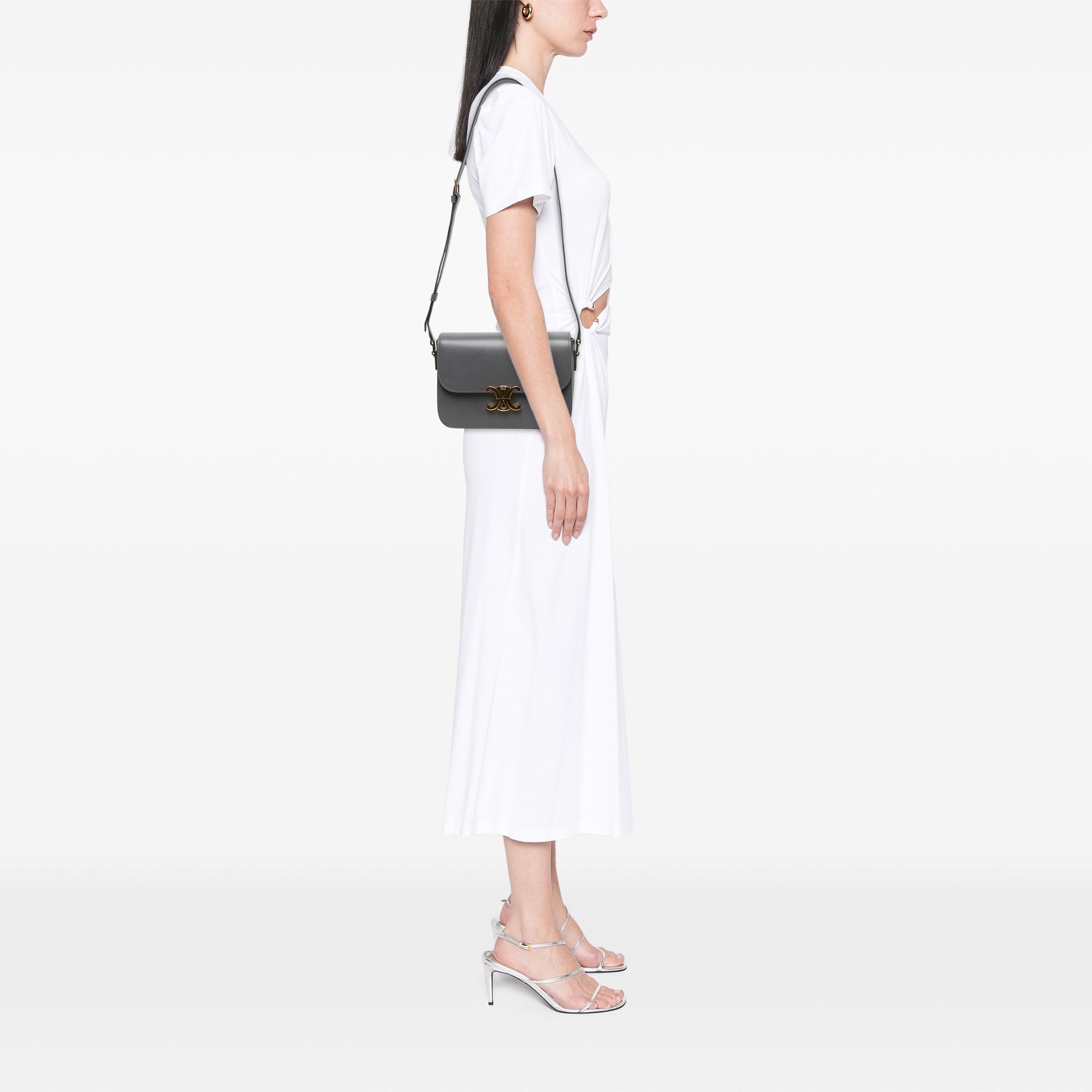 Celine Classique Shiny Calfskin Triomphe Crossbody Size ONE SIZE - 5 Thumbnail