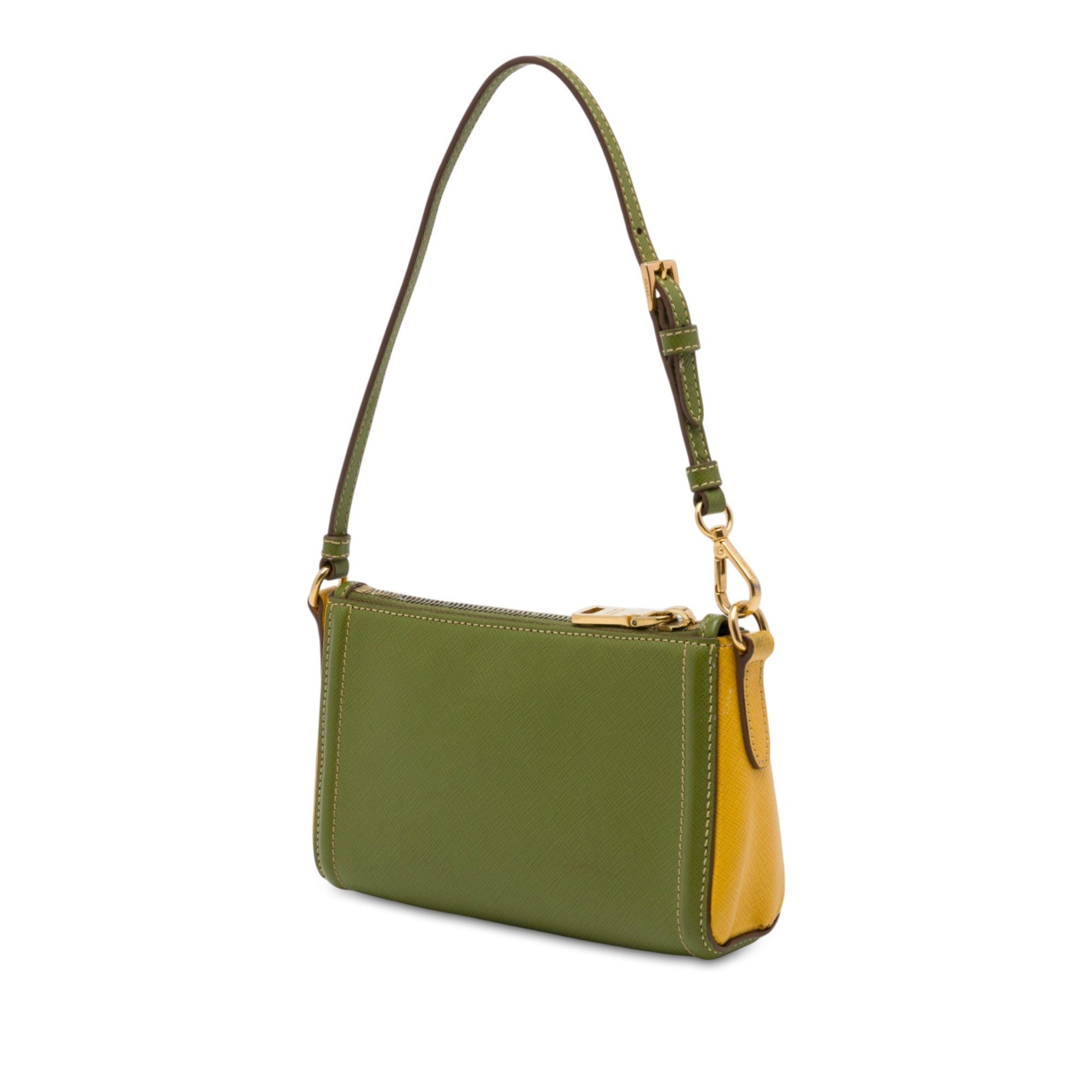 Prada Bicolor Saffiano Shoulder Bag Size ONE SIZE - 2 Thumbnail