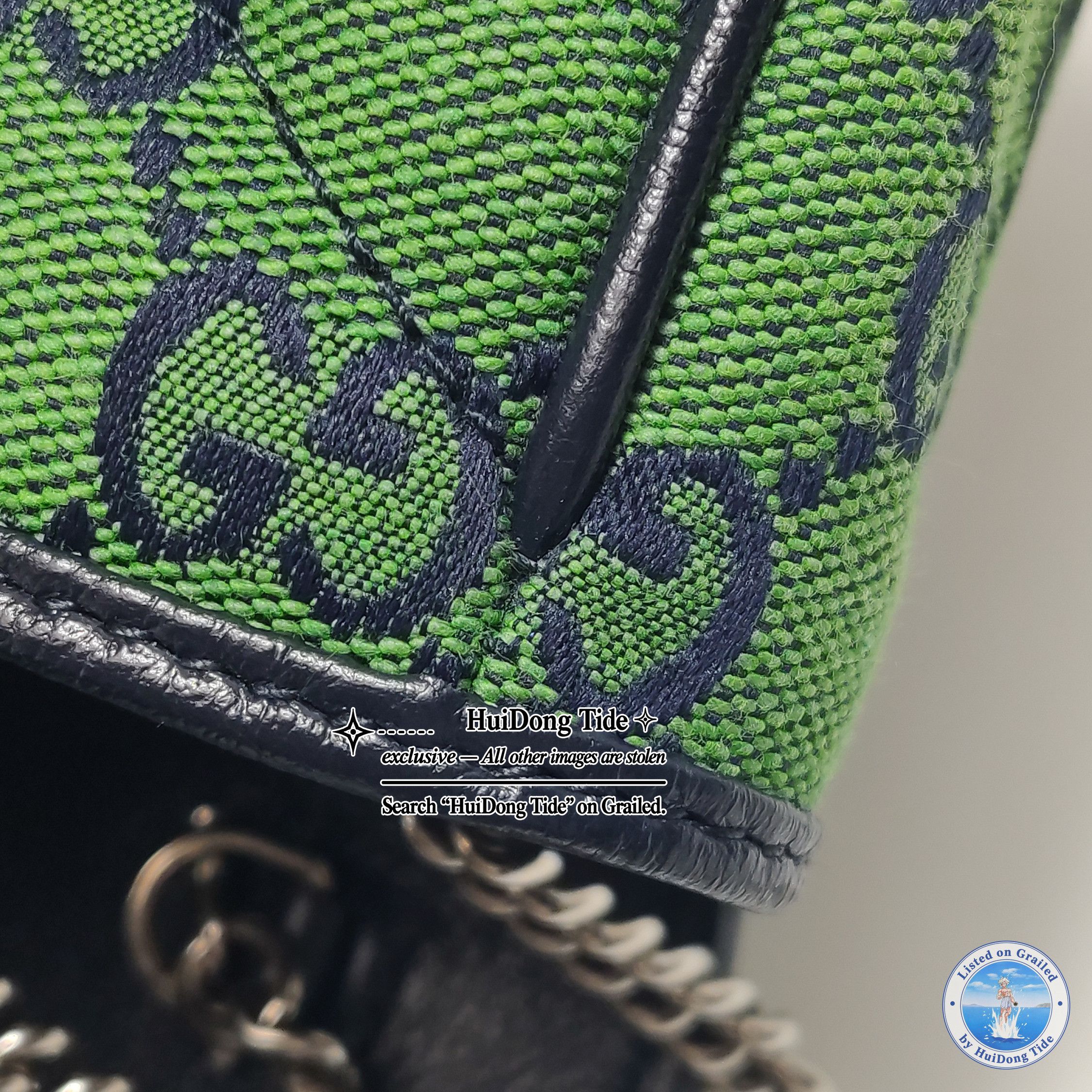 Gucci Gucci GG Marmont Green Canvas Shoulder Bag Size ONE SIZE - 9 Thumbnail
