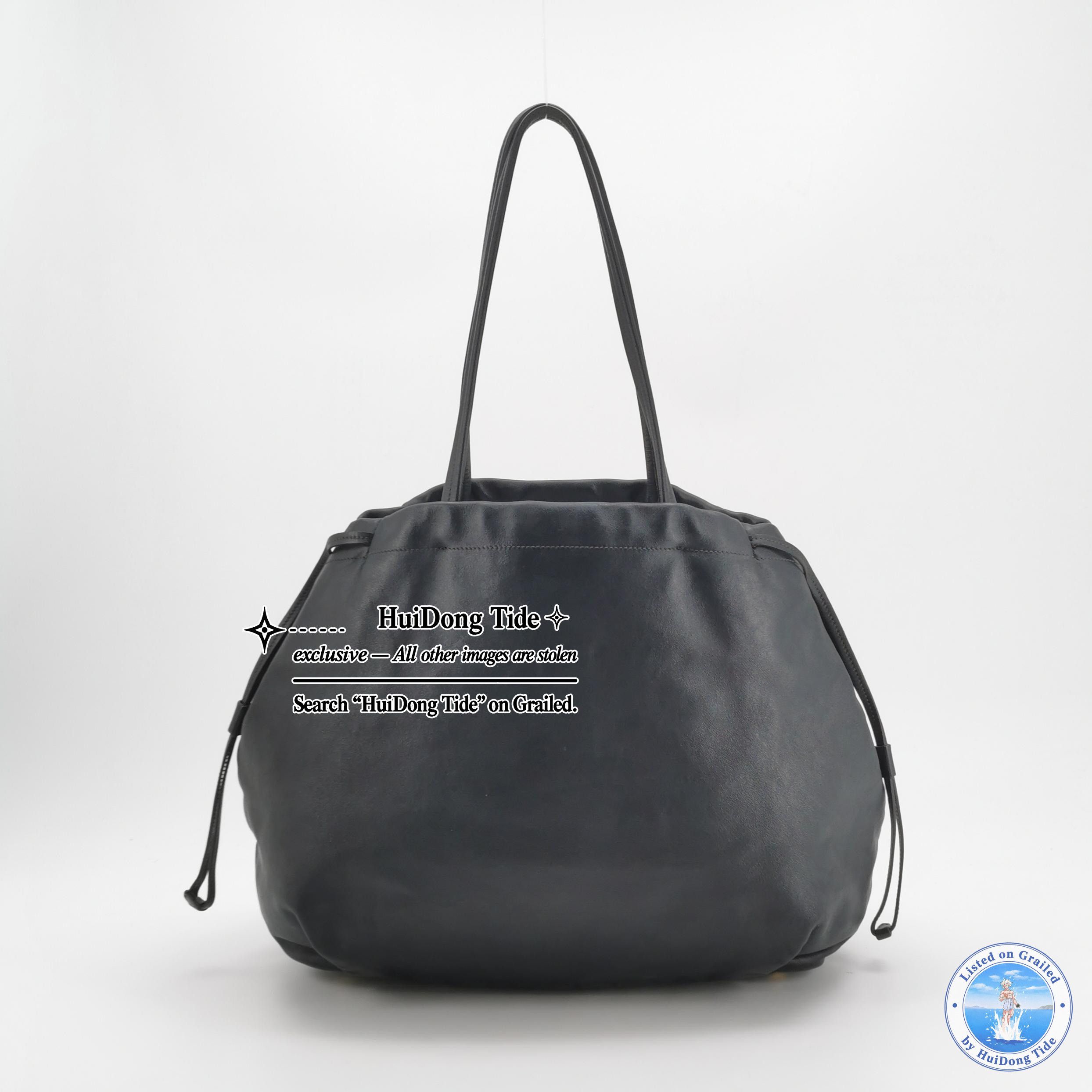 Prada Prada Black Leather Logo Shoulder Bag Size ONE SIZE - 5 Thumbnail
