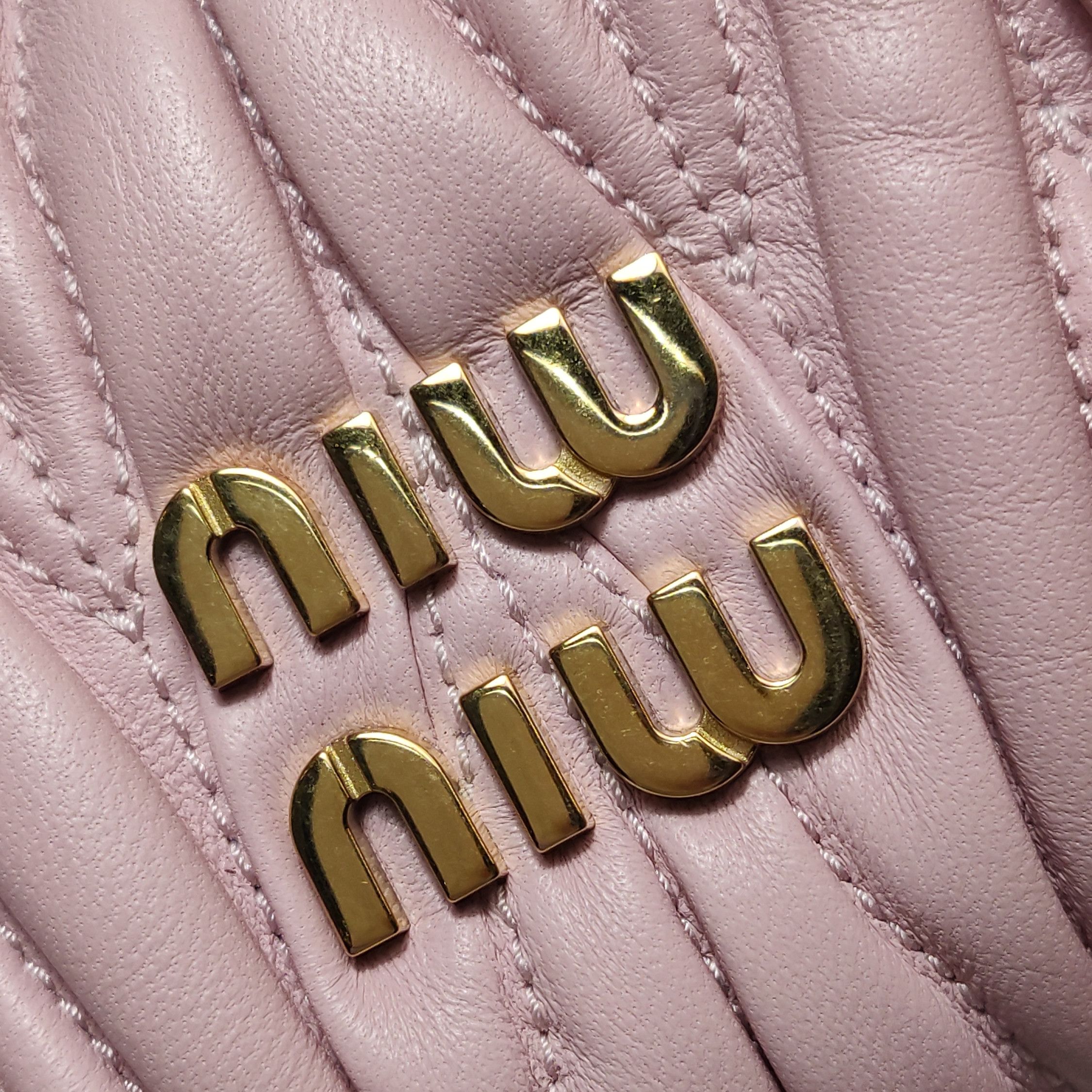 Miu Miu Miu Miu Wander Matelassé Leather Mini Bag Pink Size ONE SIZE - 12 Thumbnail