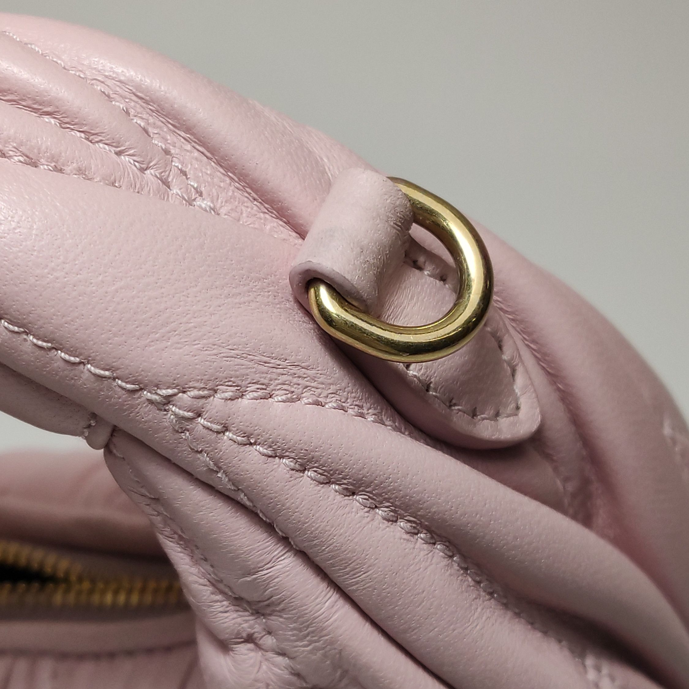 Miu Miu Miu Miu Wander Matelassé Leather Mini Bag Pink Size ONE SIZE - 18 Thumbnail