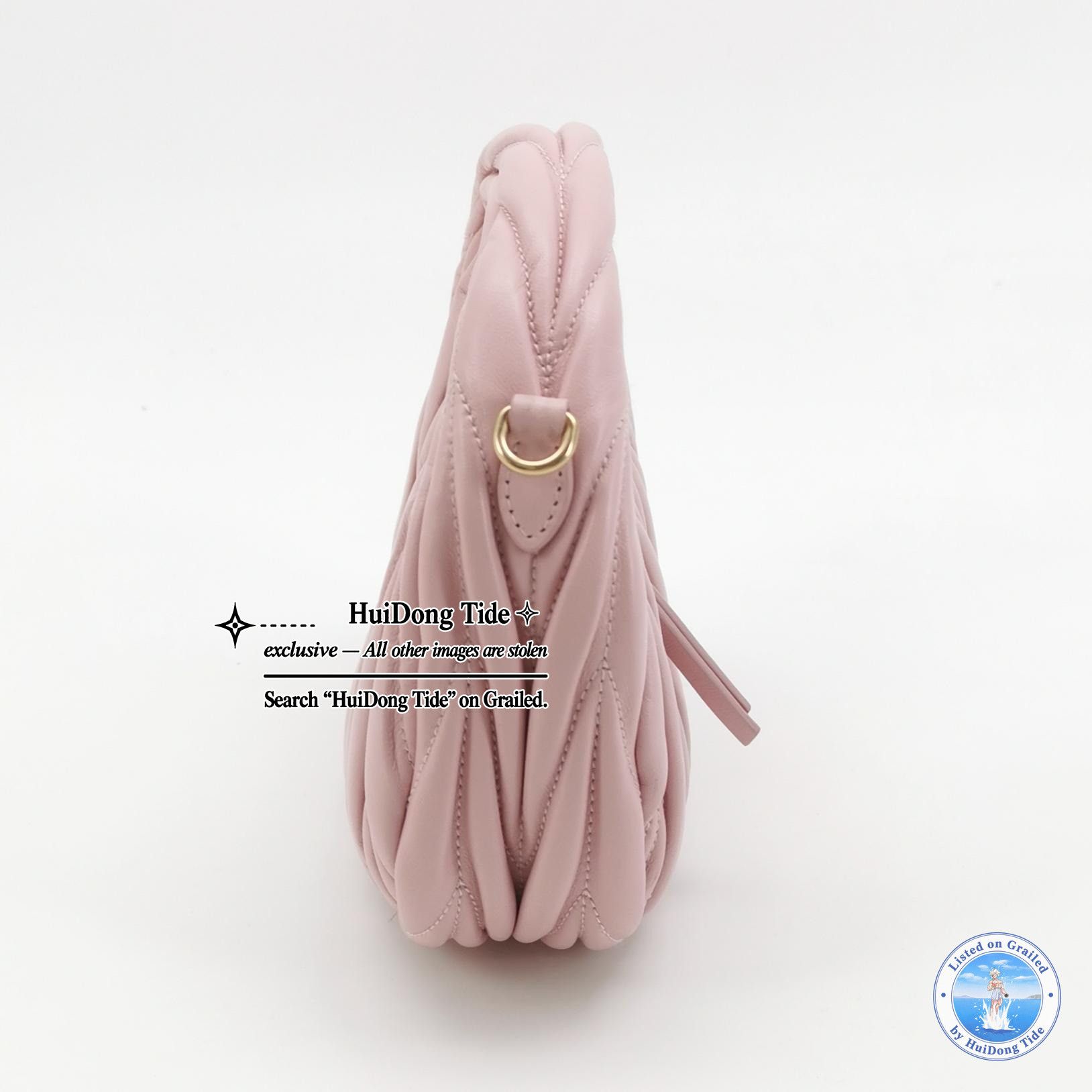 Miu Miu Miu Miu Wander Matelassé Leather Mini Bag Pink Size ONE SIZE - 4 Thumbnail