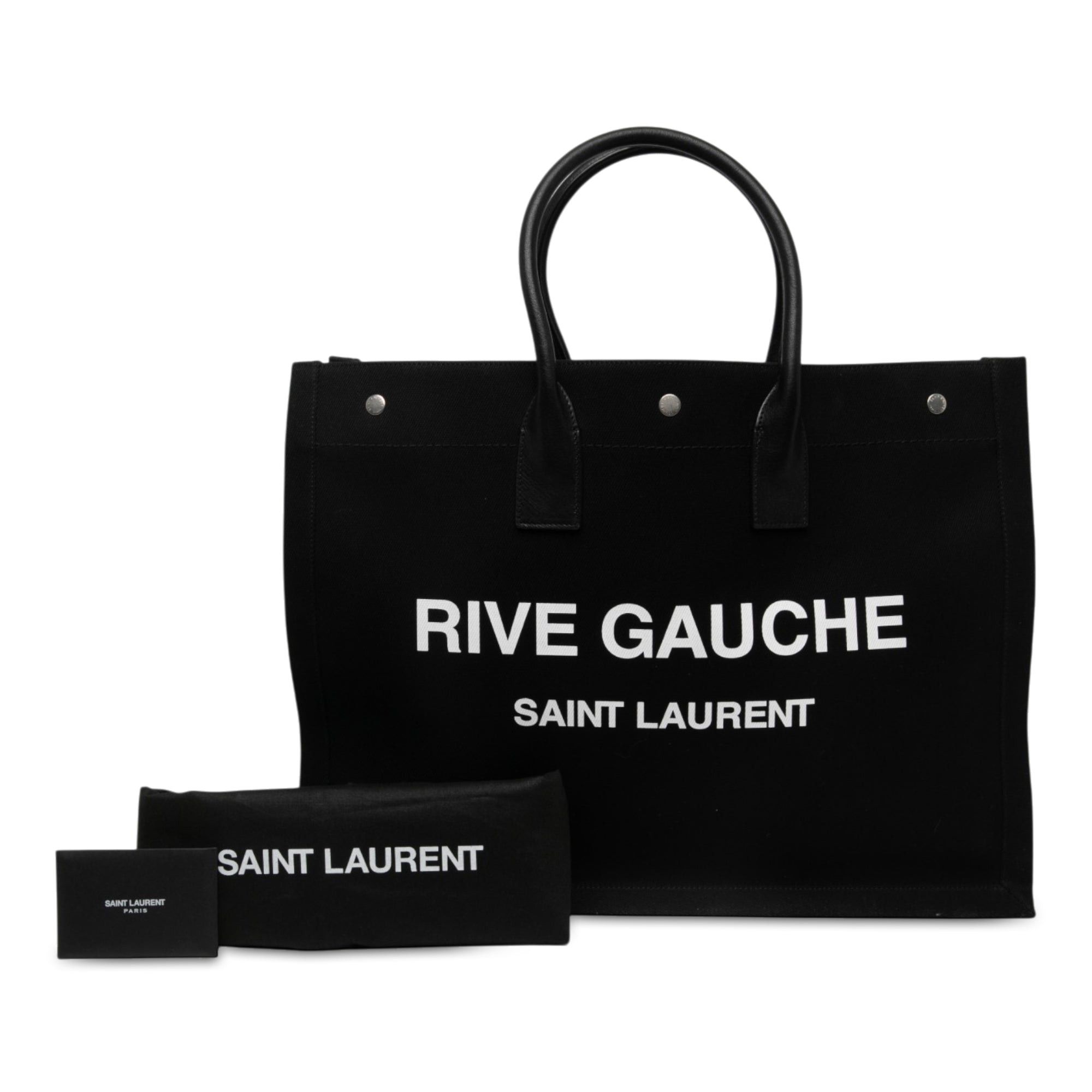 Saint Laurent Paris Canvas Rive Gauche Tote Size ONE SIZE - 7 Thumbnail