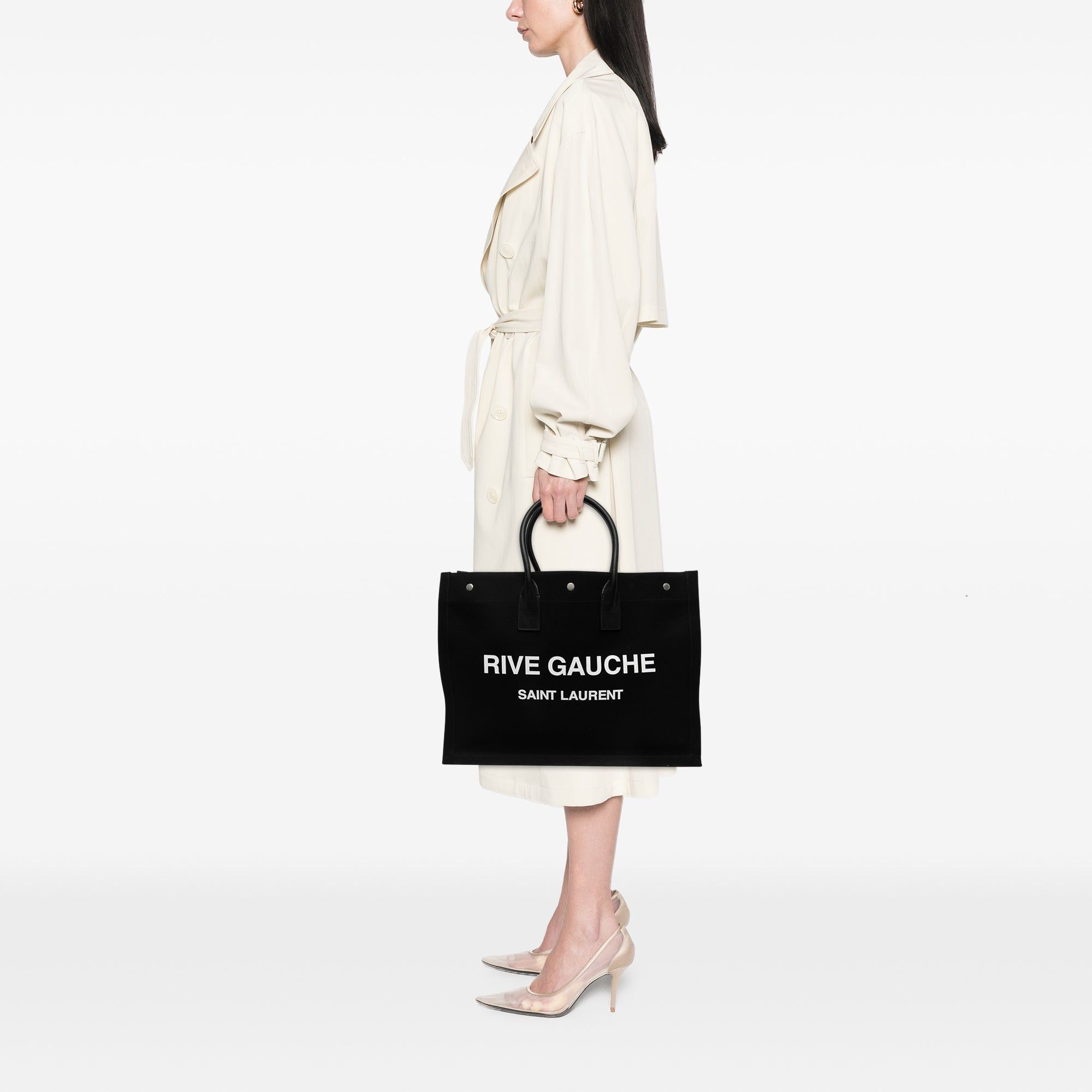 Saint Laurent Paris Canvas Rive Gauche Tote Size ONE SIZE - 6 Thumbnail