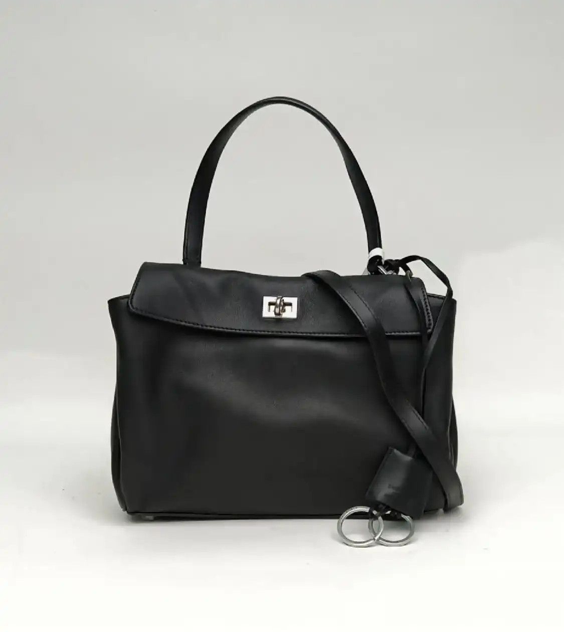 Balenciaga BALENCIAGA Rodeo Small black cowhide leather shoulder bag detachable strap Size ONE SIZE - 4 Thumbnail