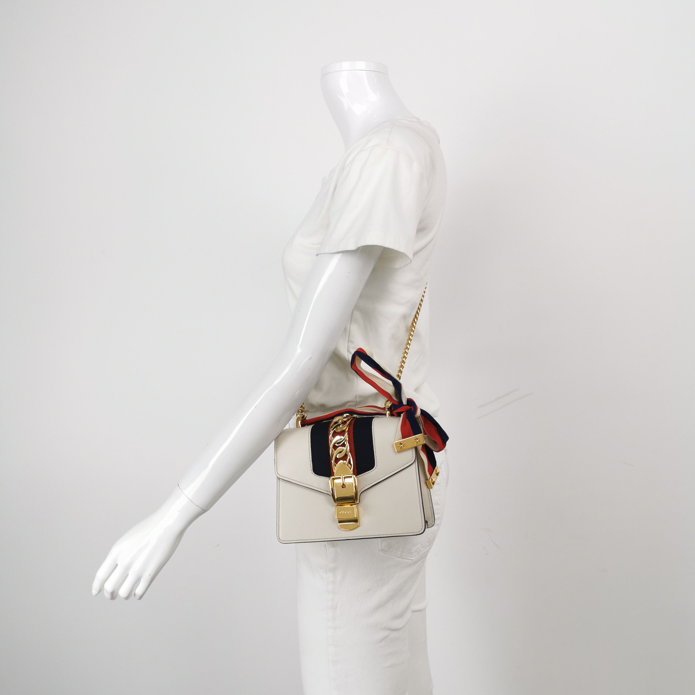 Gucci Gucci Sylvie Mini Leather Shoulder Bag Size ONE SIZE Size ONE SIZE - 2 Thumbnail