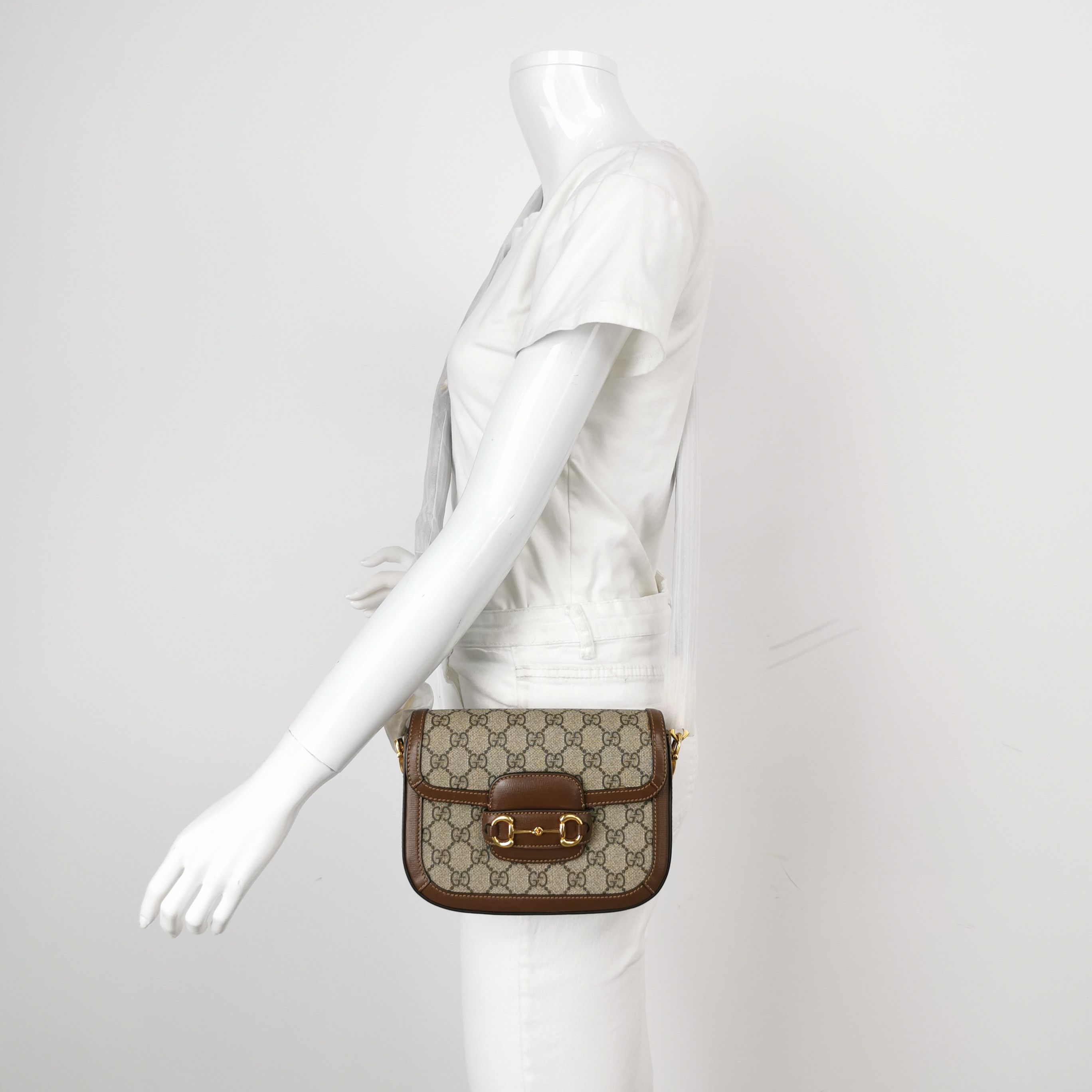 Gucci Gucci 1955 GG Supreme Horsebit Shoulder Bag Small Size ONE SIZE - 2 Thumbnail