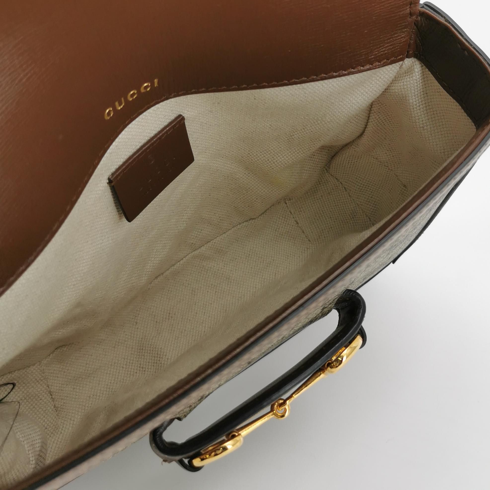 Gucci Gucci 1955 GG Supreme Horsebit Shoulder Bag Small Size ONE SIZE - 7 Thumbnail