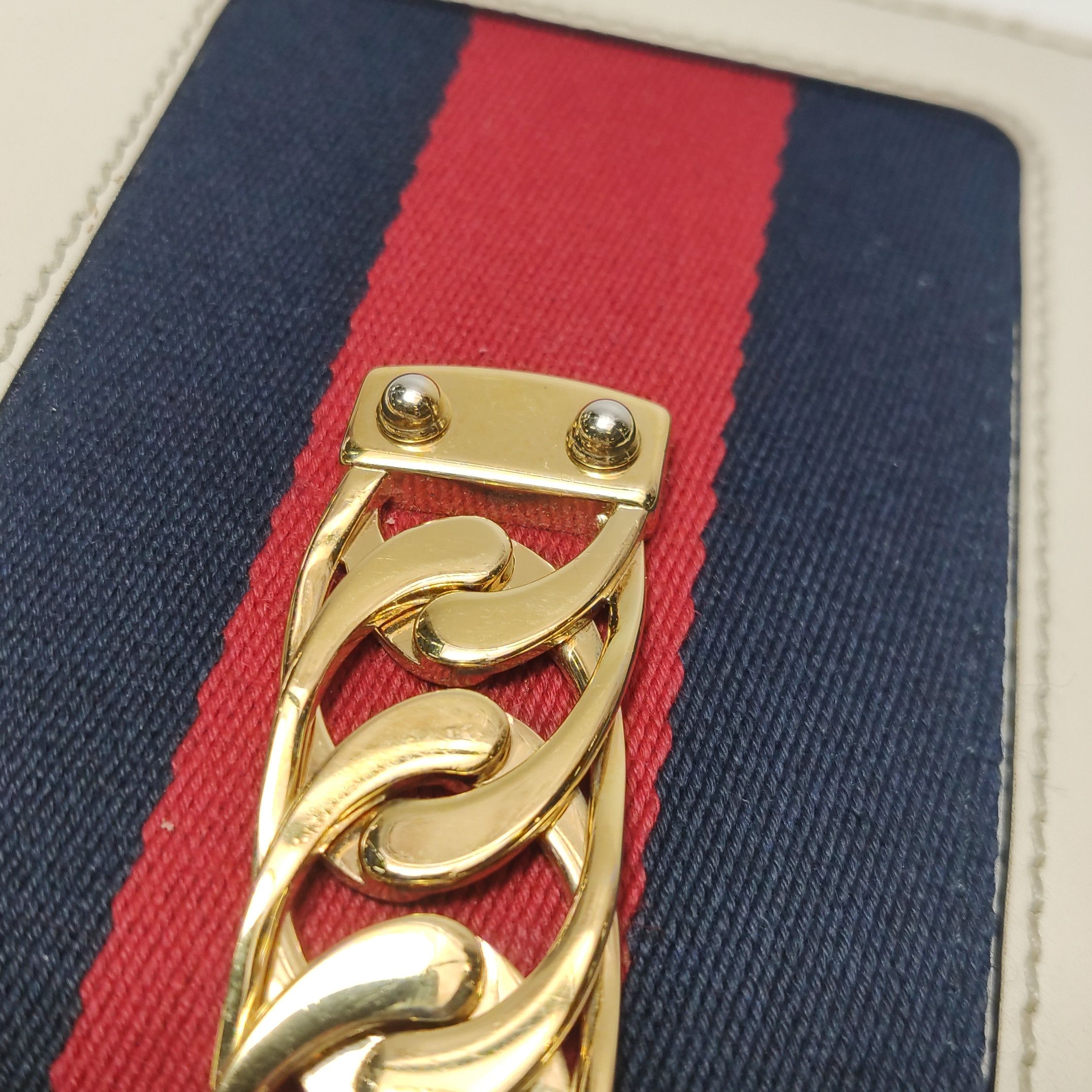 Gucci Gucci Sylvie Leather Web Stripe Shoulder Bag ONE SIZE Size ONE SIZE - 14 Thumbnail
