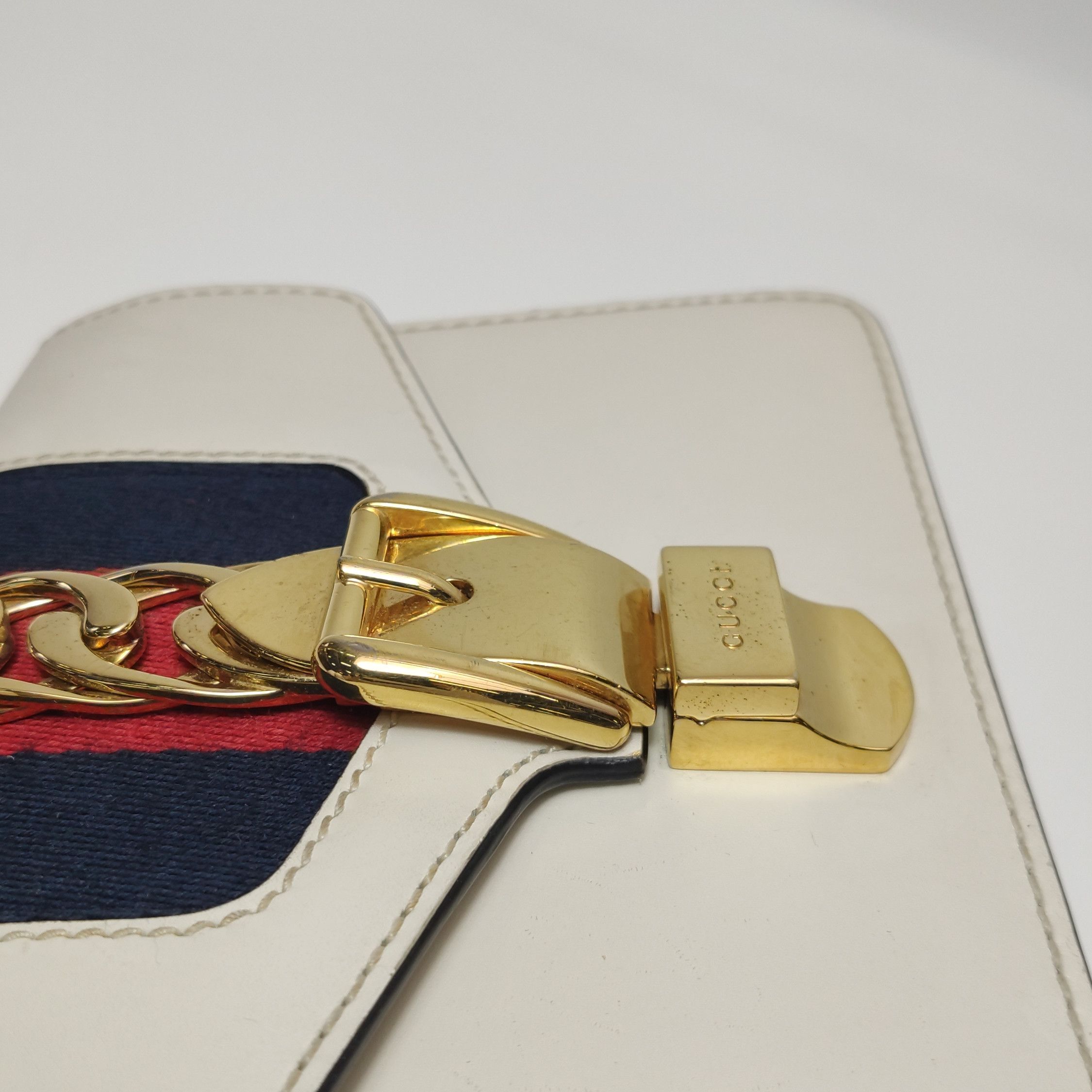 Gucci Gucci Sylvie Leather Web Stripe Shoulder Bag ONE SIZE Size ONE SIZE - 12 Thumbnail