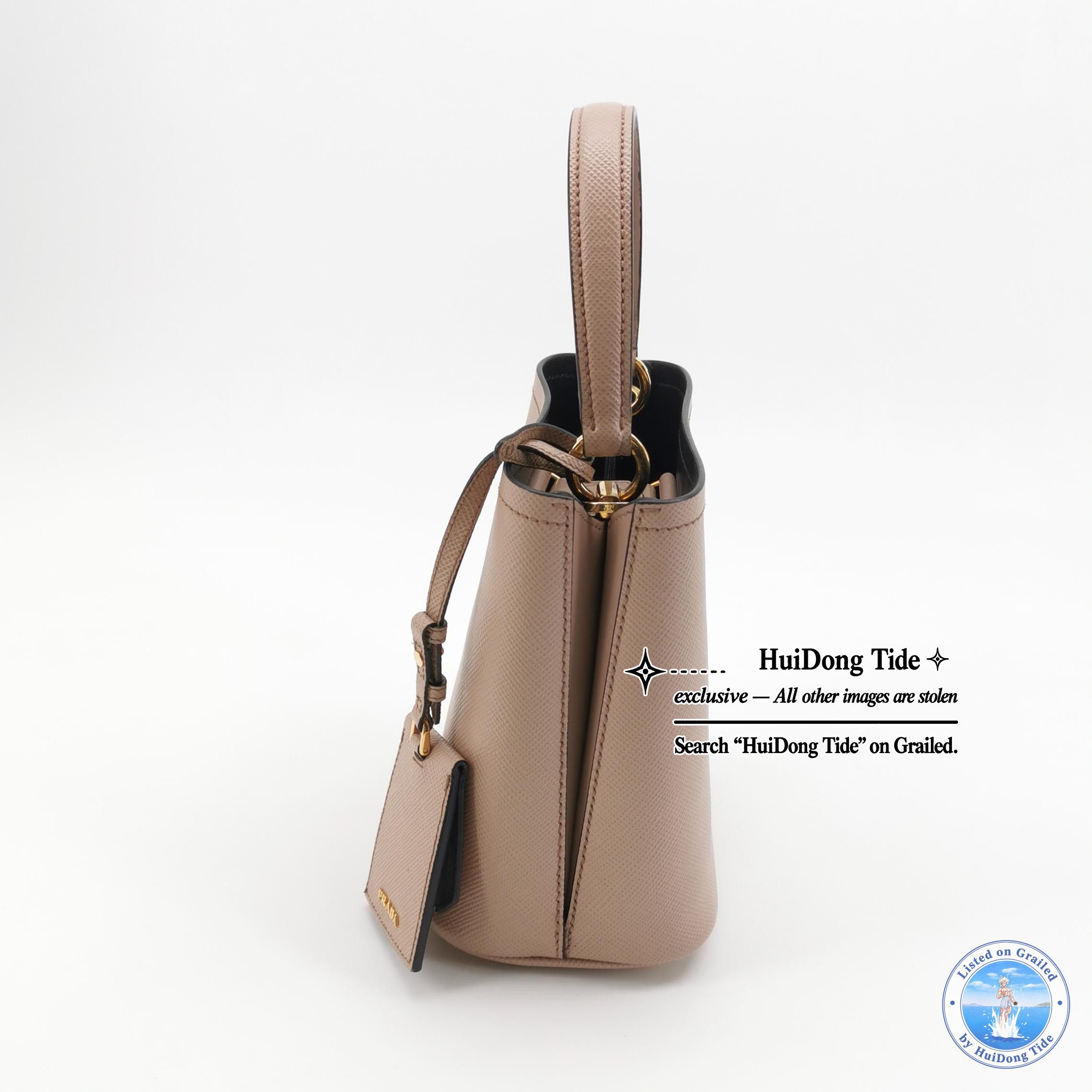 Prada Prada Panier Saffiano Leather Mini Handle Bag Size ONE SIZE - 3 Thumbnail