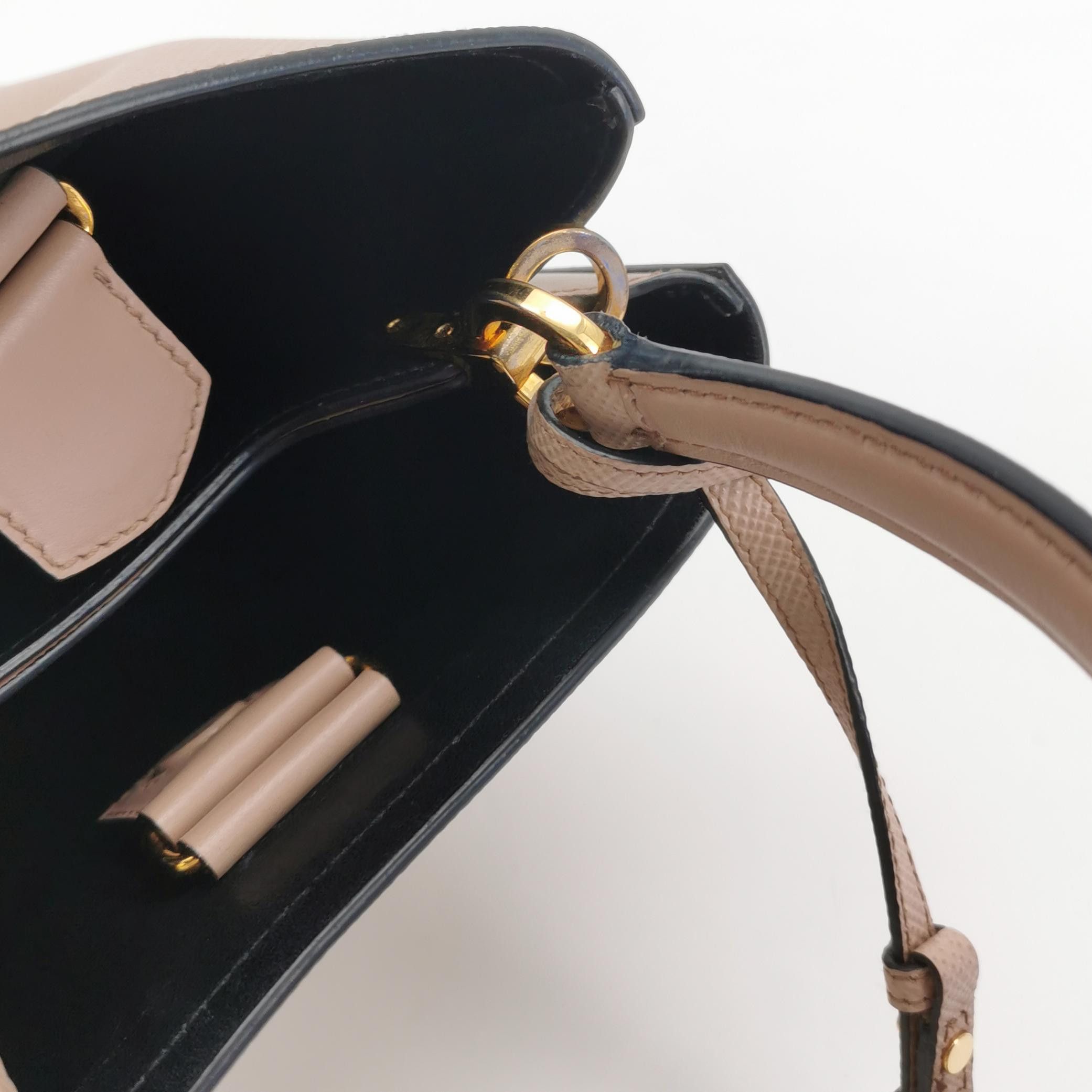 Prada Prada Panier Saffiano Leather Mini Handle Bag Size ONE SIZE - 7 Thumbnail
