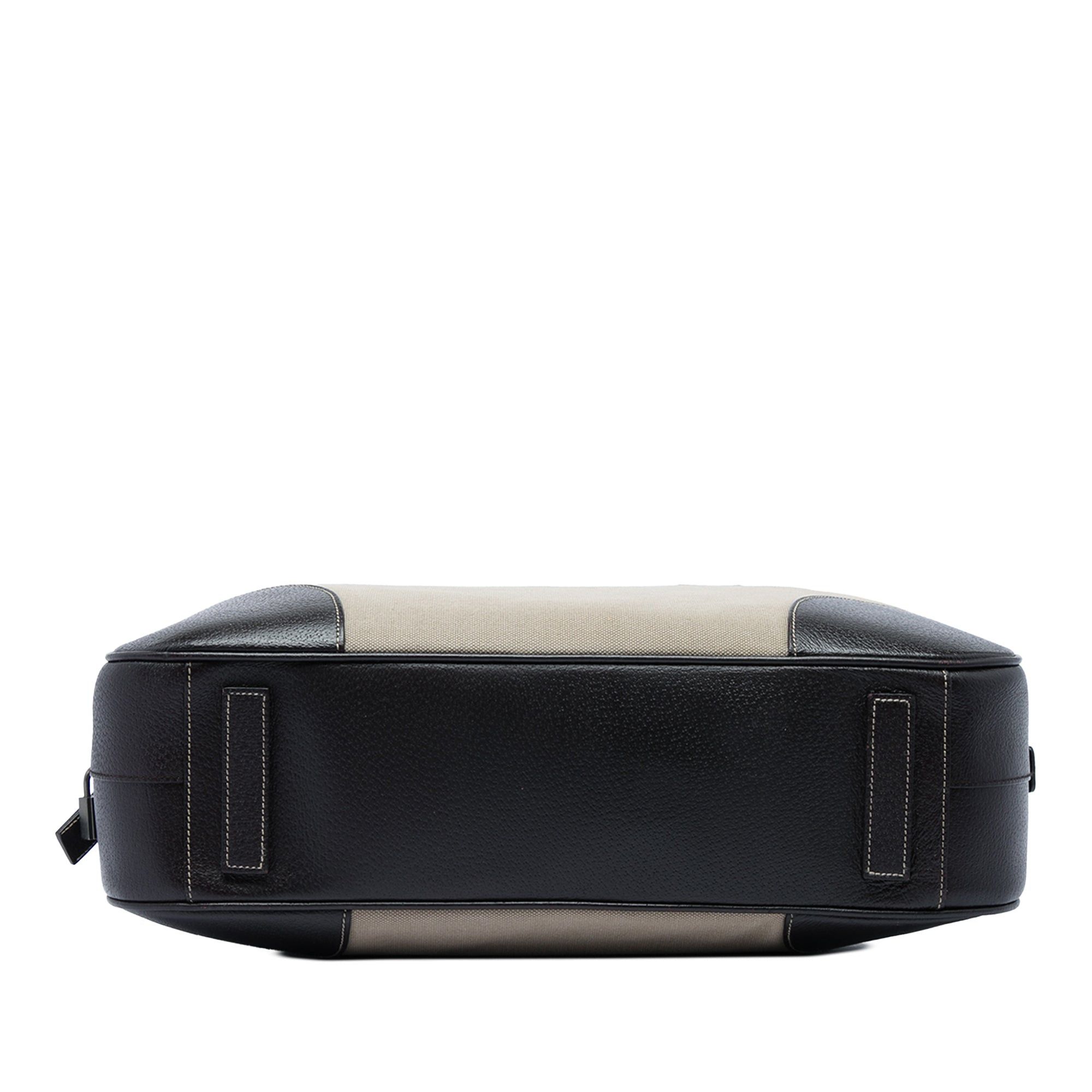 Prada Cinghiale Trimmed Canvas Canapa Bauletto Bag Size ONE SIZE - 3 Thumbnail