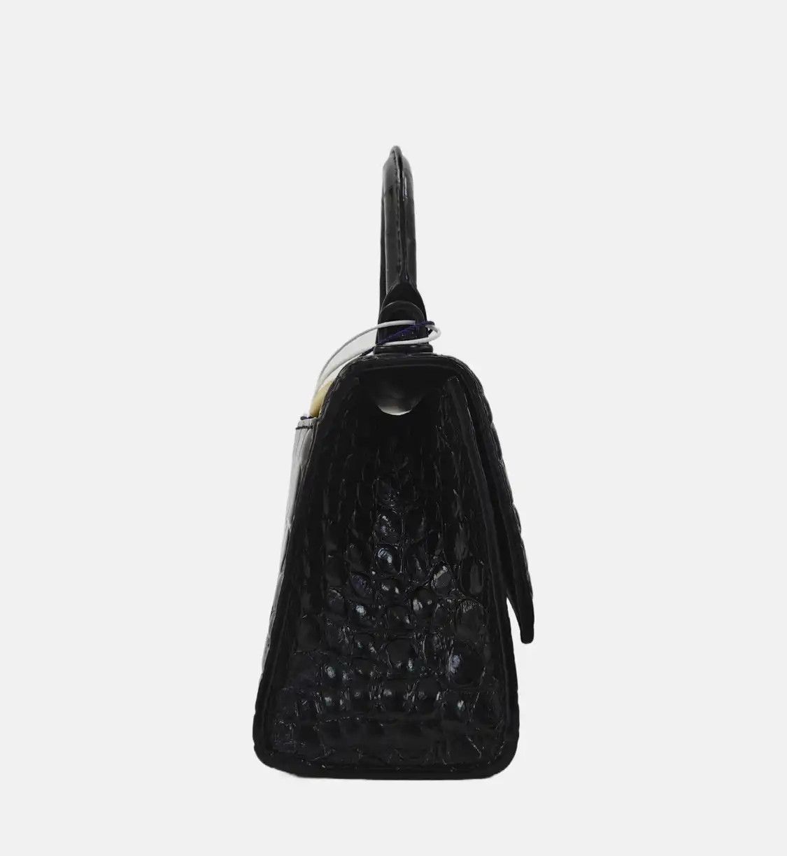 Balenciaga BALENCIAGA Hourglass ultra Small black cowhide leather crocodile Hourglass shoul Size ONE SIZE - 4 Thumbnail