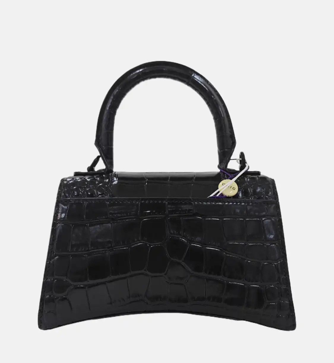 Balenciaga BALENCIAGA Hourglass ultra Small black cowhide leather crocodile Hourglass shoul Size ONE SIZE - 5 Thumbnail