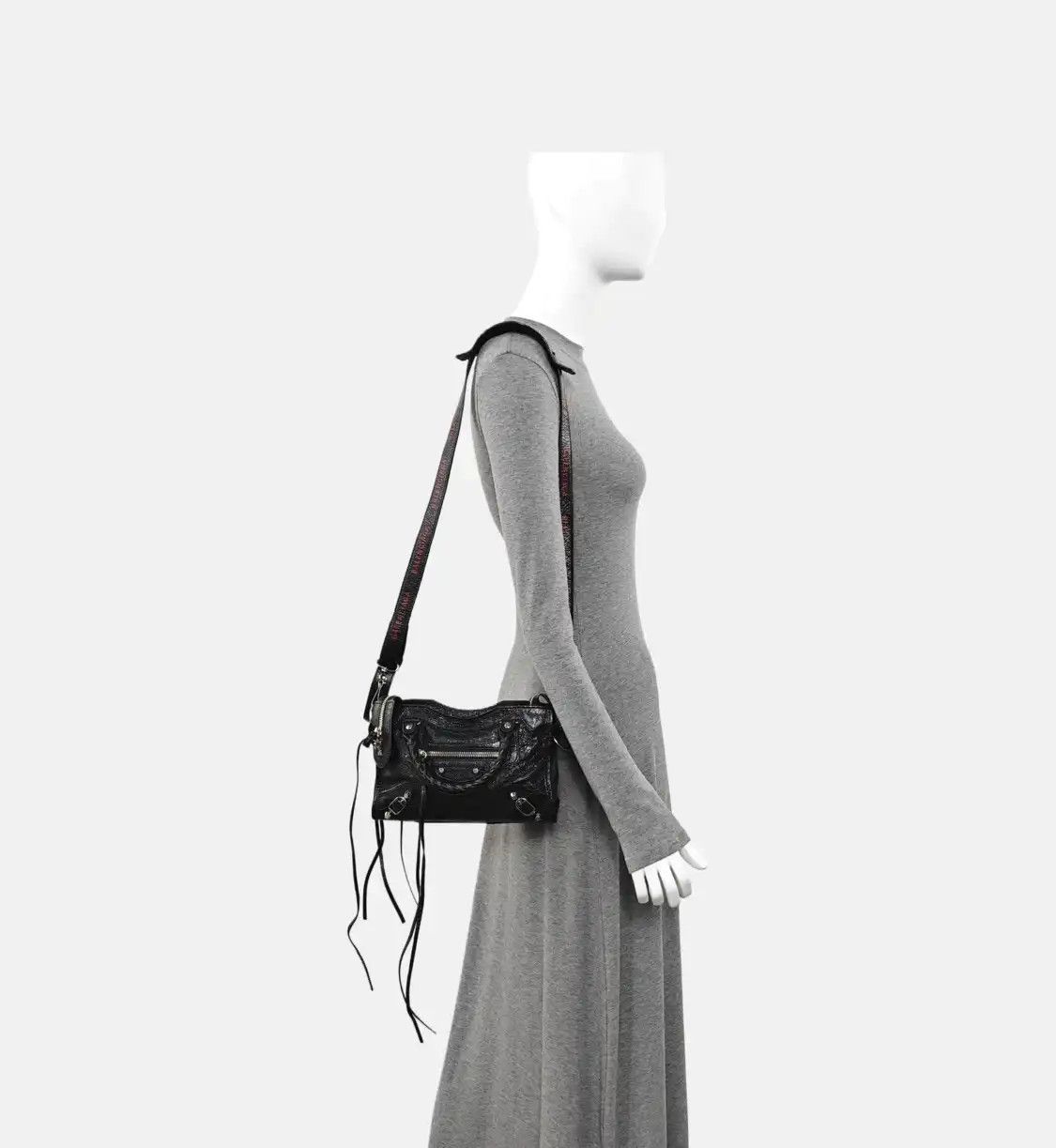 Balenciaga BALENCIAGA Classic City mini black sheepskin Motorcycle shoulder bag crossbody b Size ONE SIZE - 2 Thumbnail