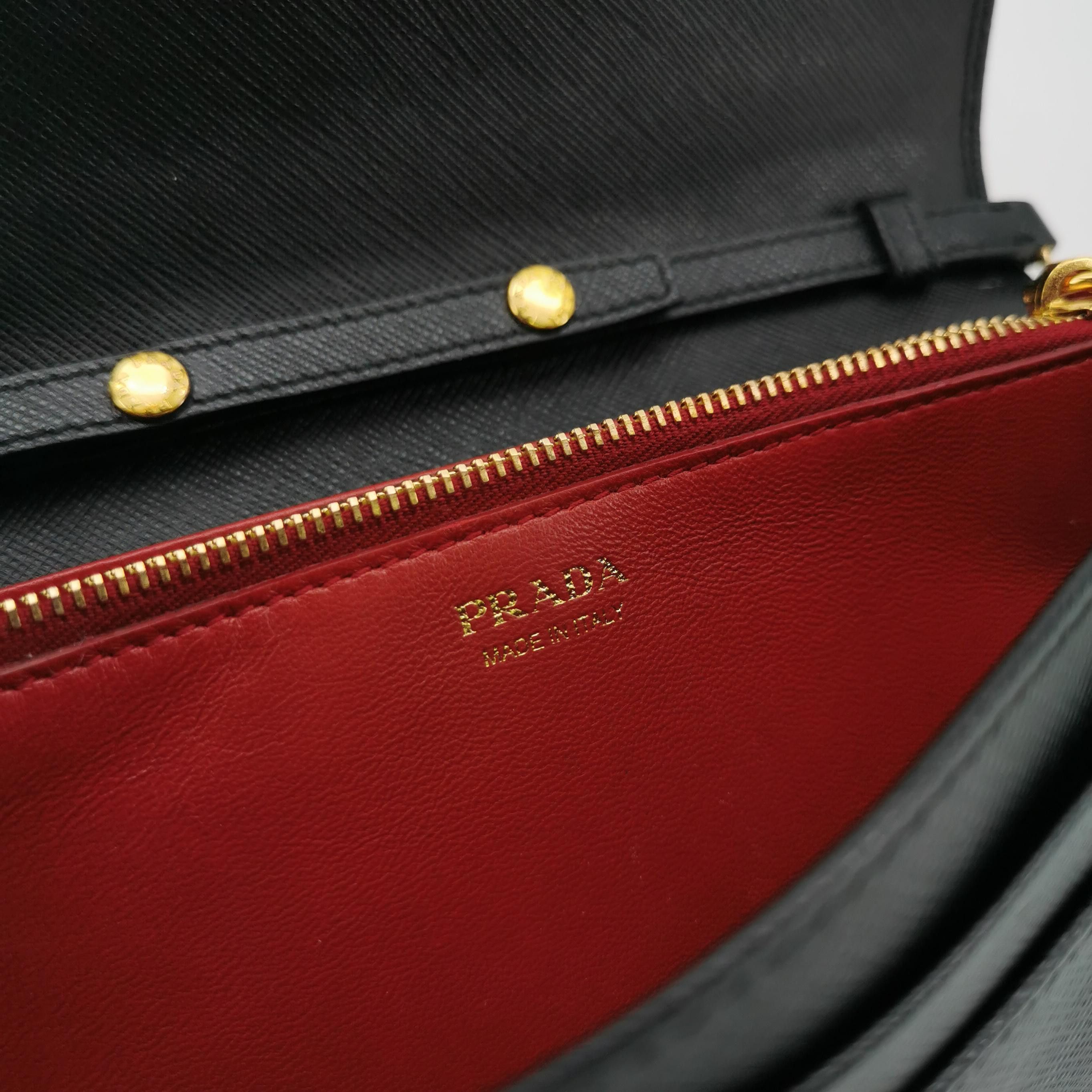 Prada Prada Saffiano Leather Chain Shoulder Bag Size ONE SIZE - 8 Thumbnail