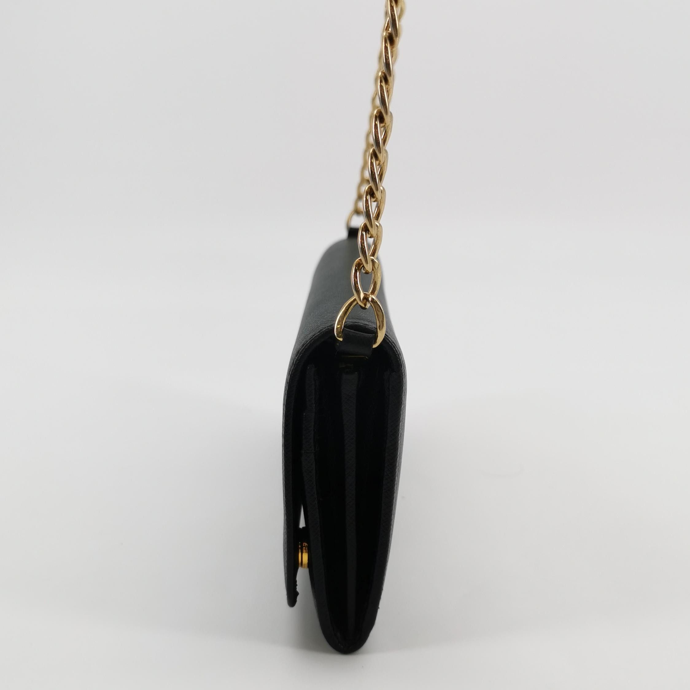 Prada Prada Saffiano Leather Chain Shoulder Bag Size ONE SIZE - 3 Thumbnail
