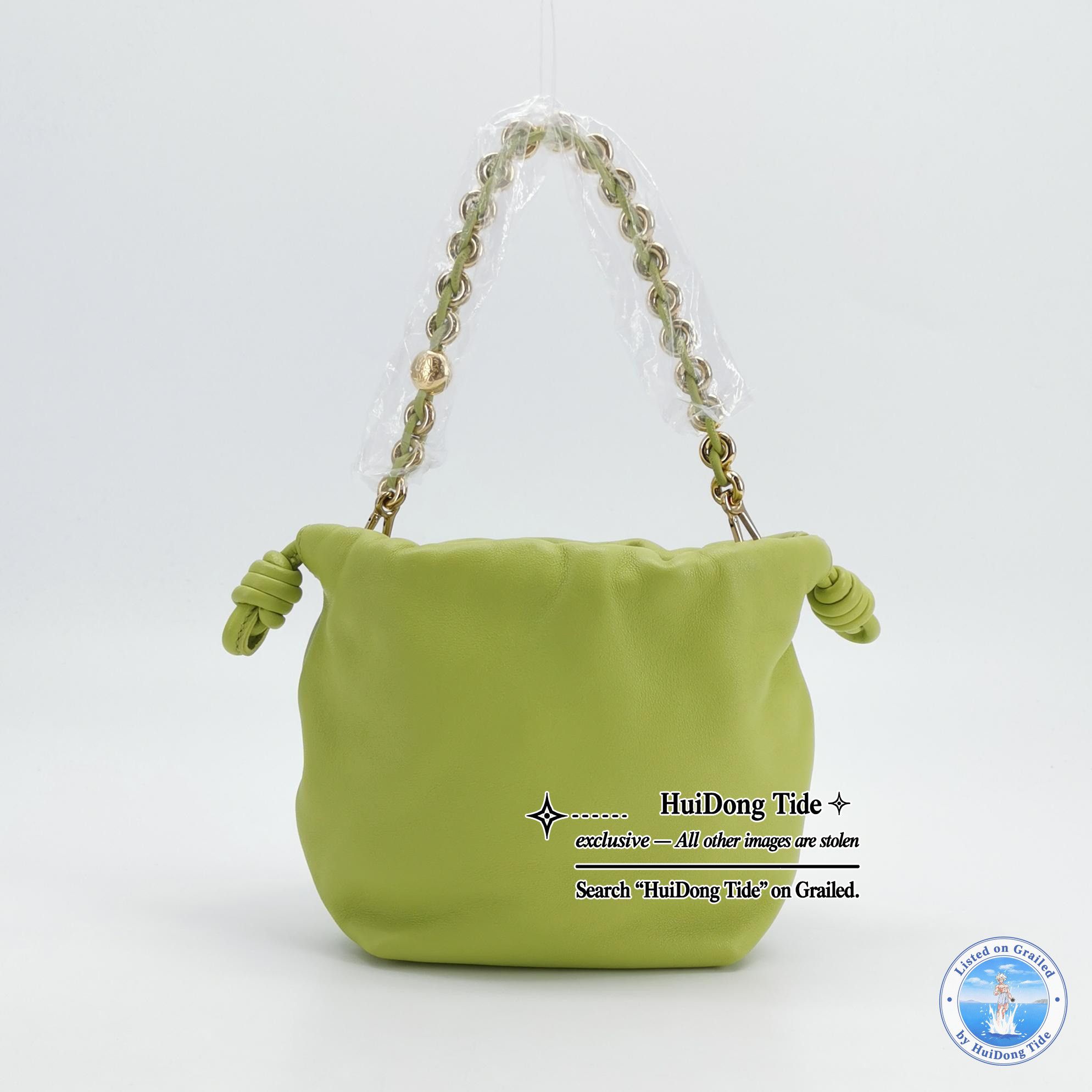 Loewe Loewe Flamenco Mini Green Leather Shoulder Bag Size ONE SIZE - 5 Thumbnail